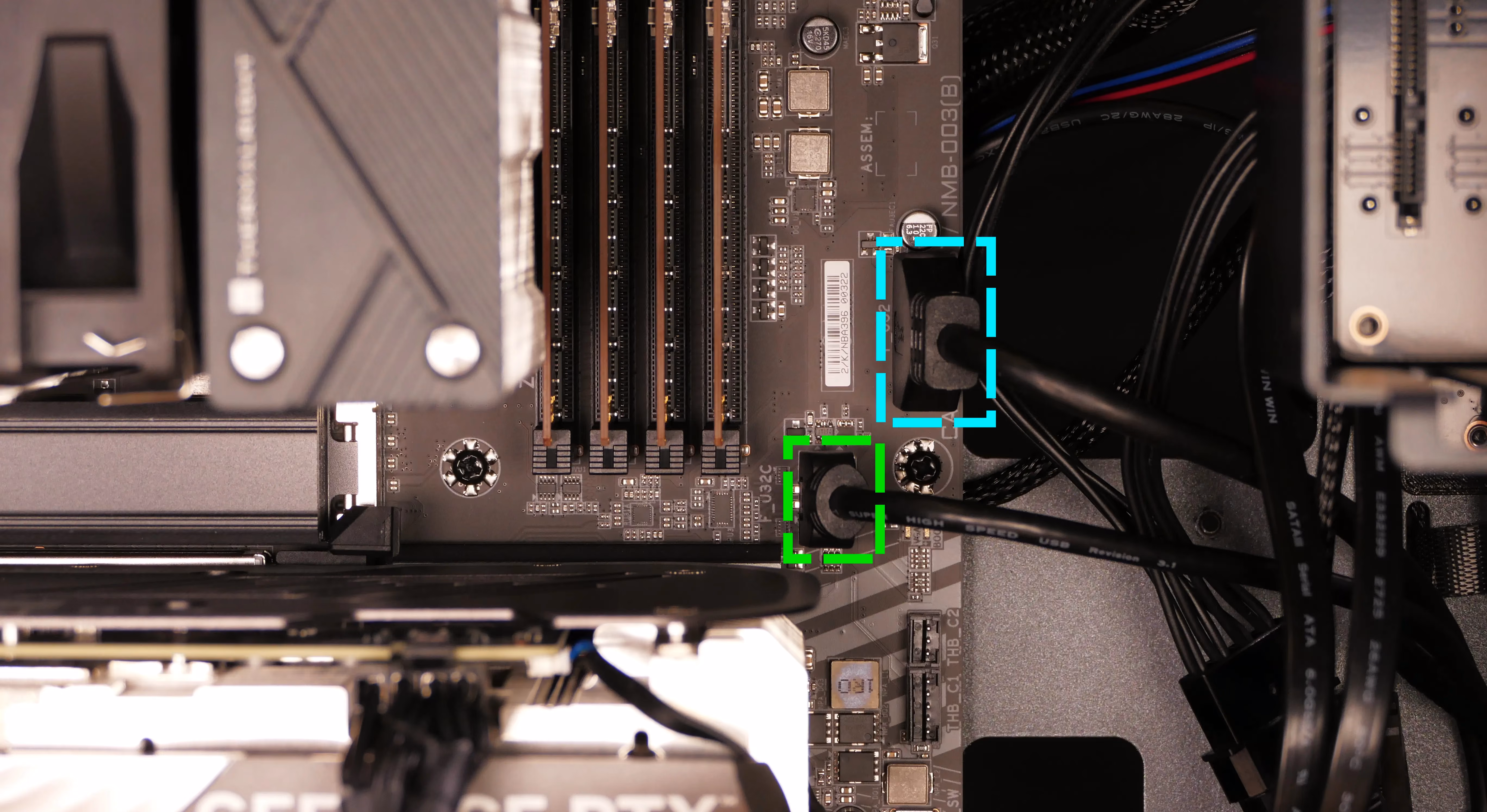 Top I/O USB headers
