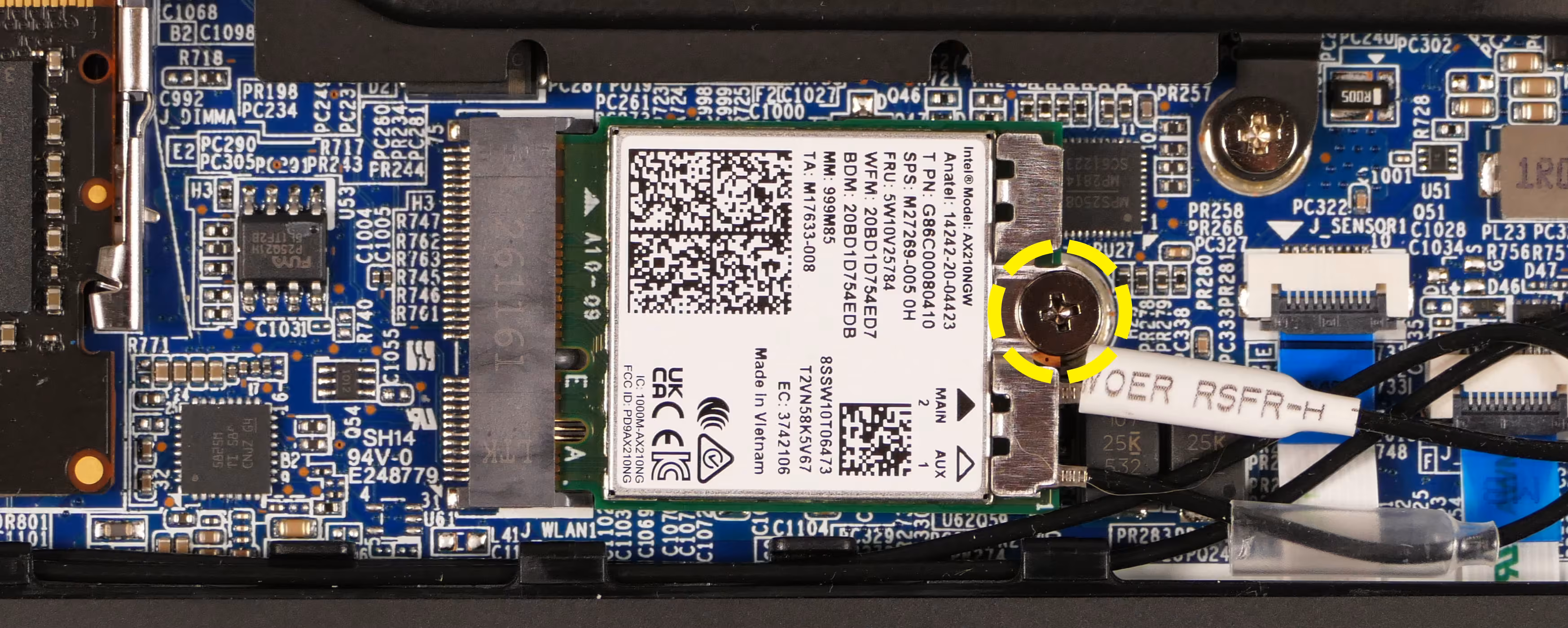 Wireless card screw