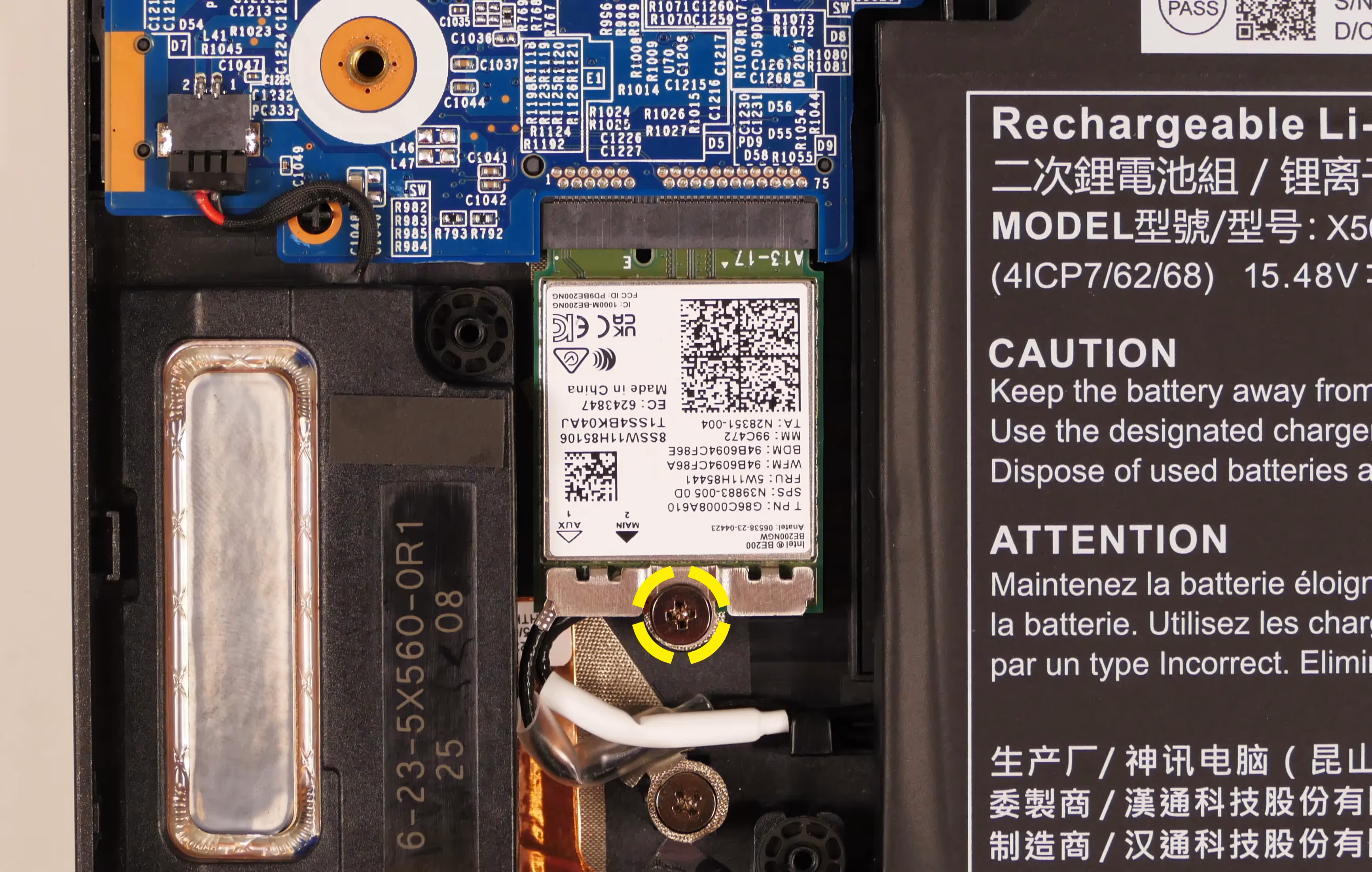 Wireless card screw