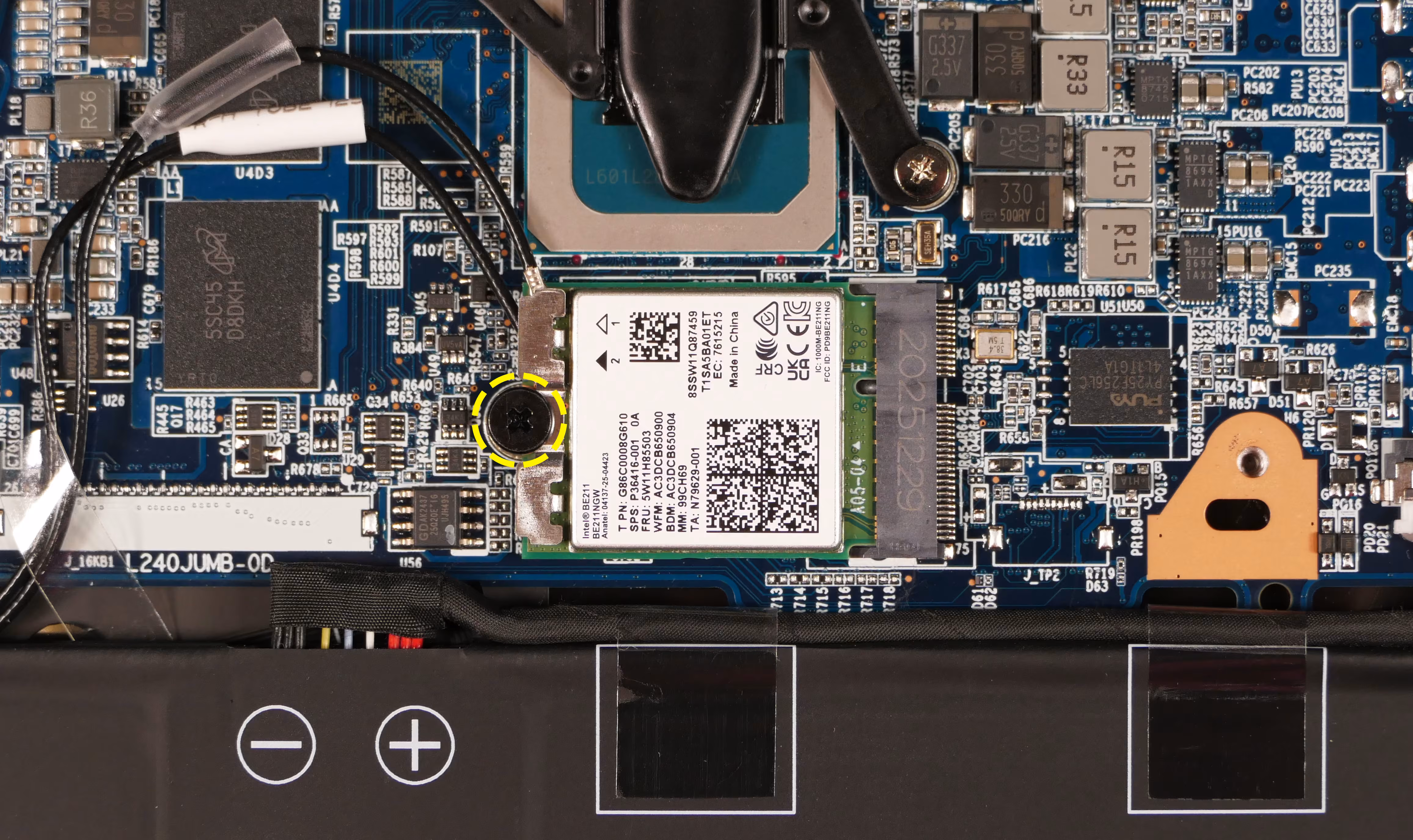 Wireless card screw
