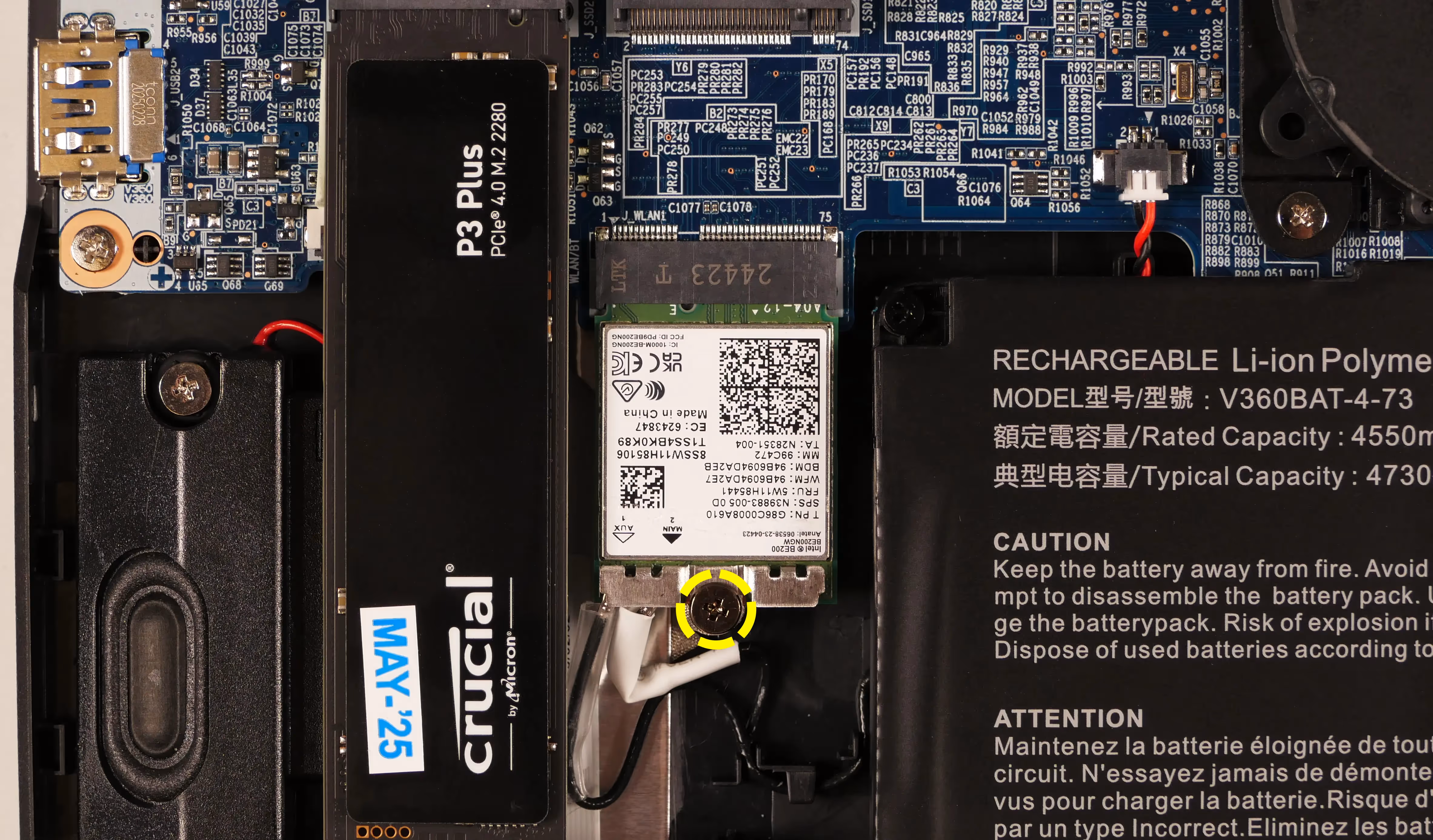 Wireless card screw