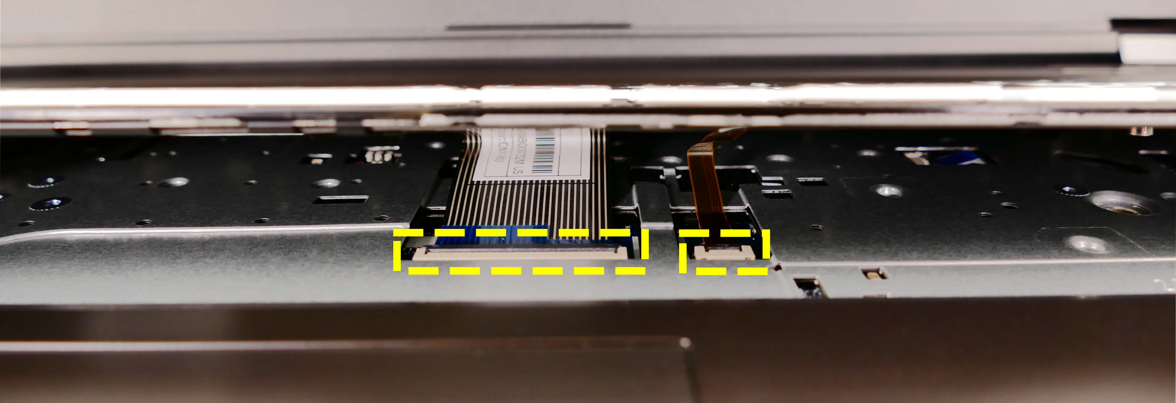 Keyboard ribbon connectors