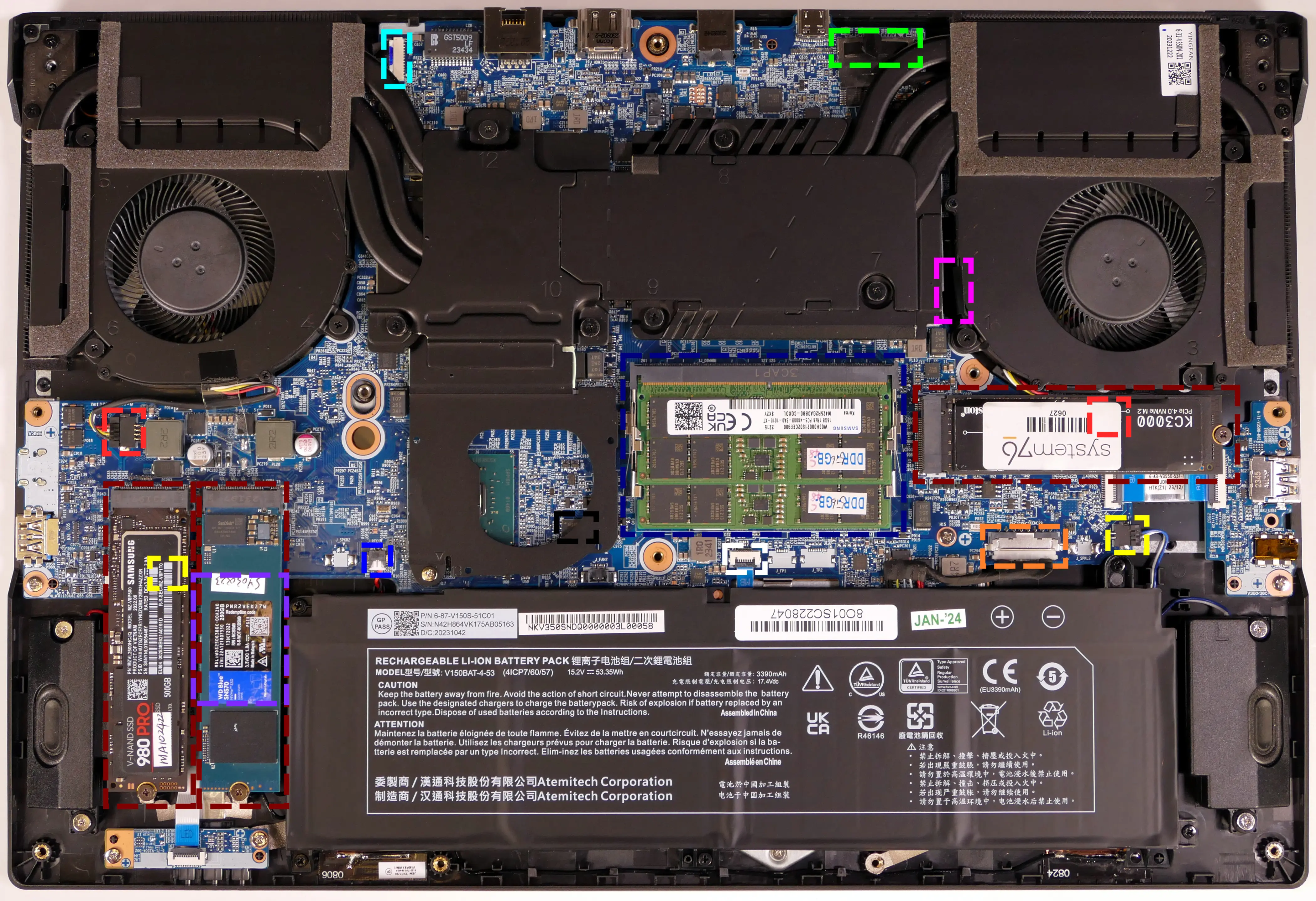 Internal Components and Connectors