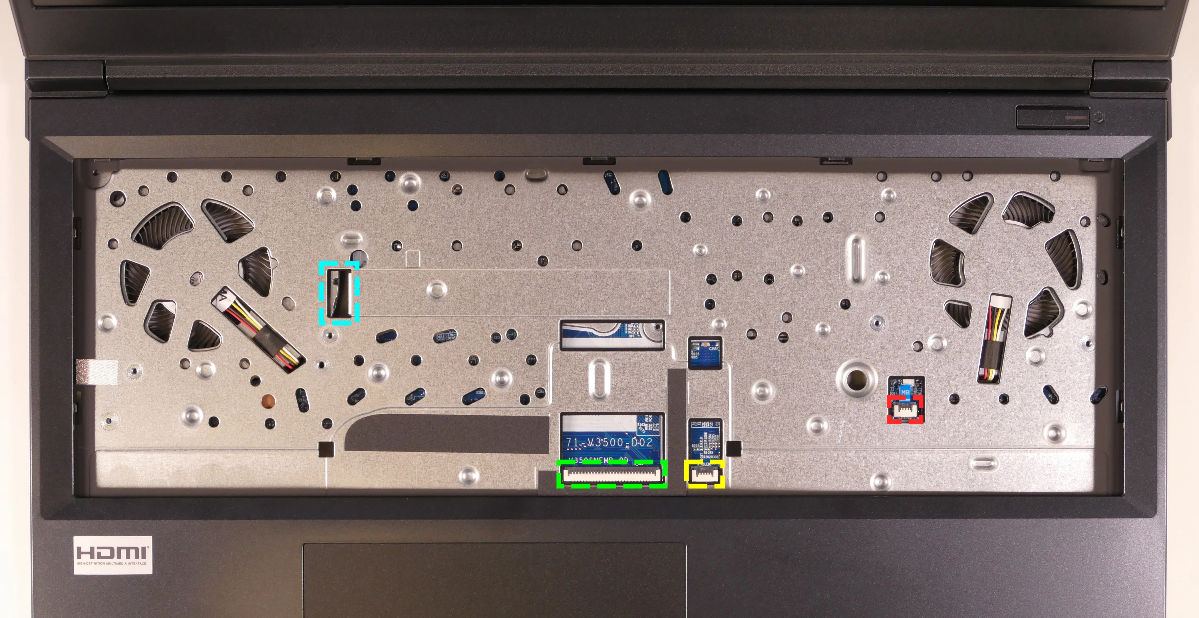 Under-Keyboard Connectors