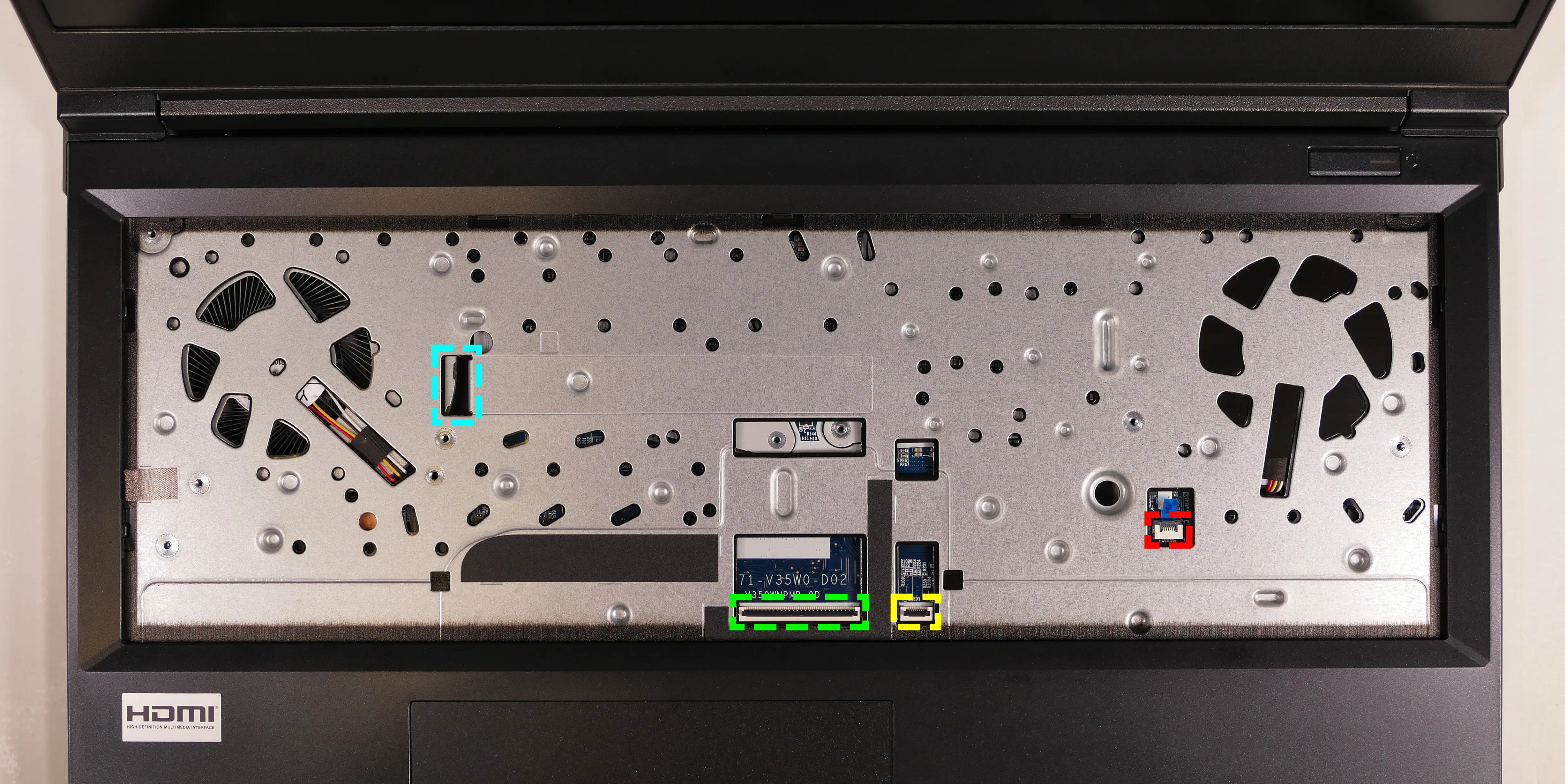 Under-Keyboard Connectors