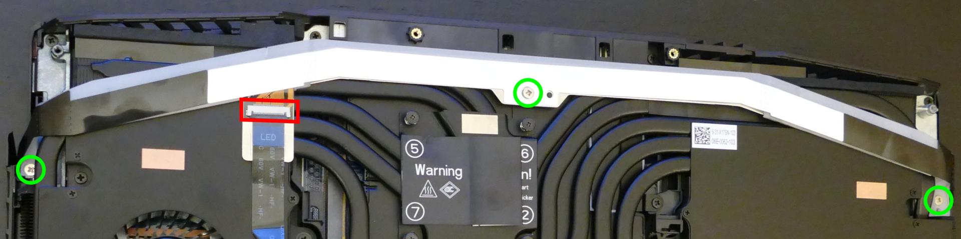 LED bar screws and connector
