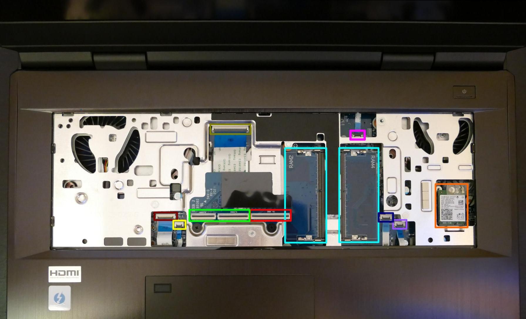 Under-Keyboard Connectors