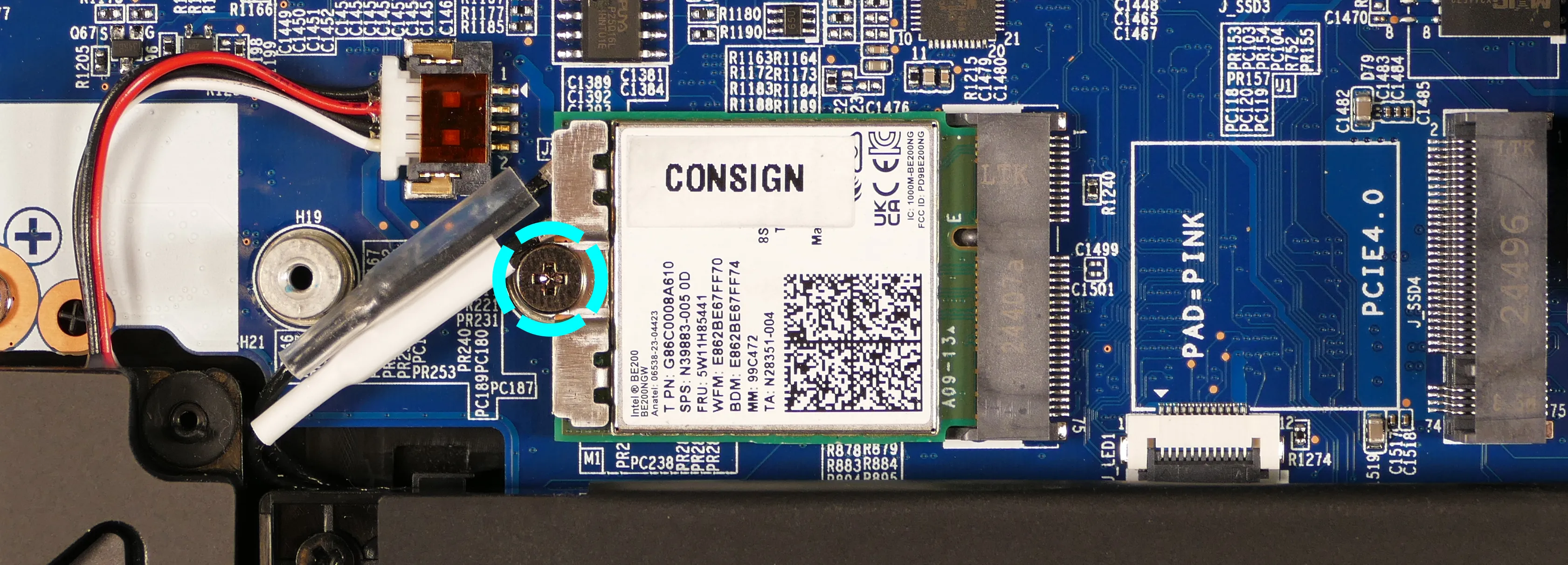 Wireless card screw