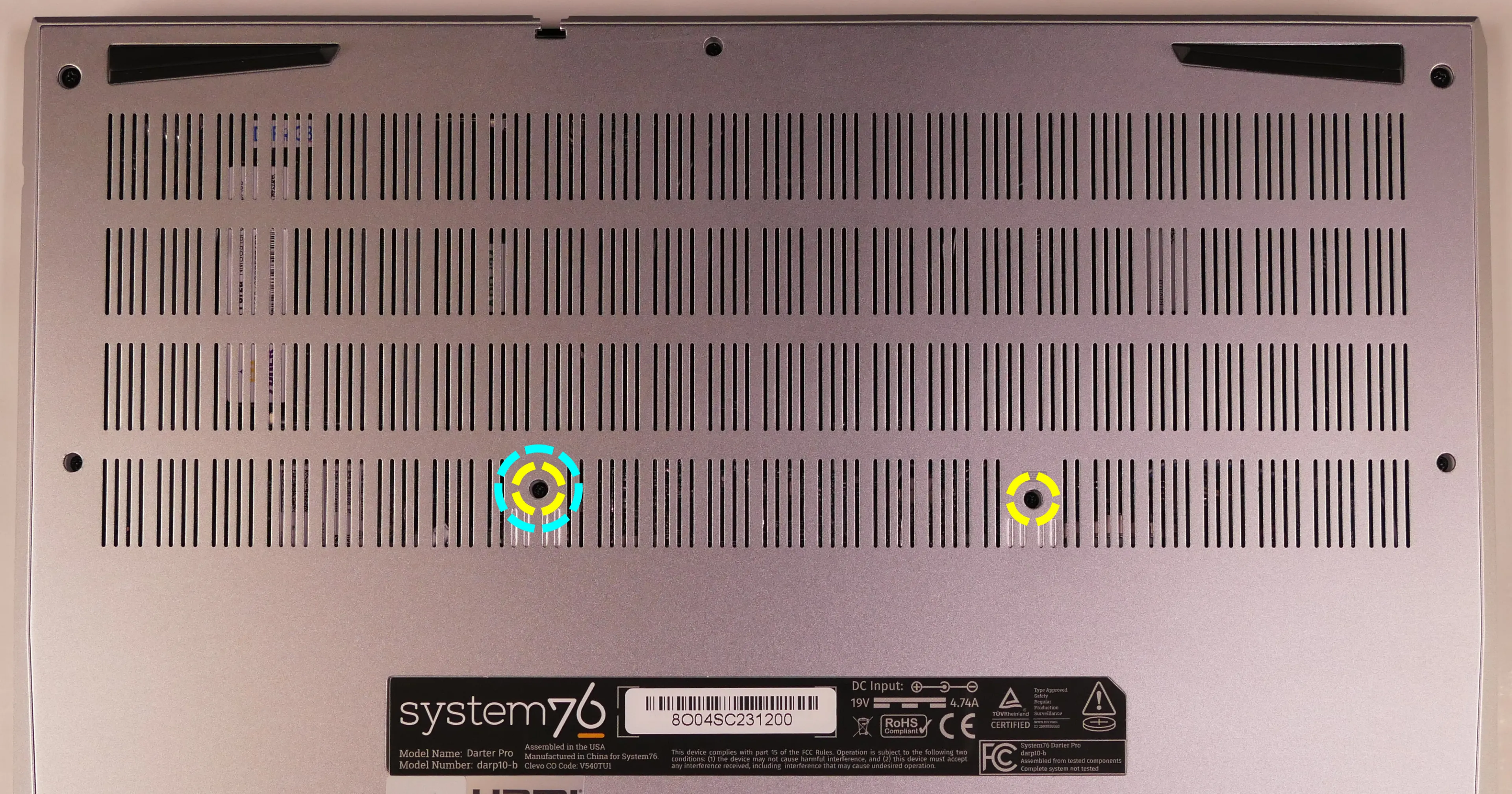 Keyboard screws (14“)