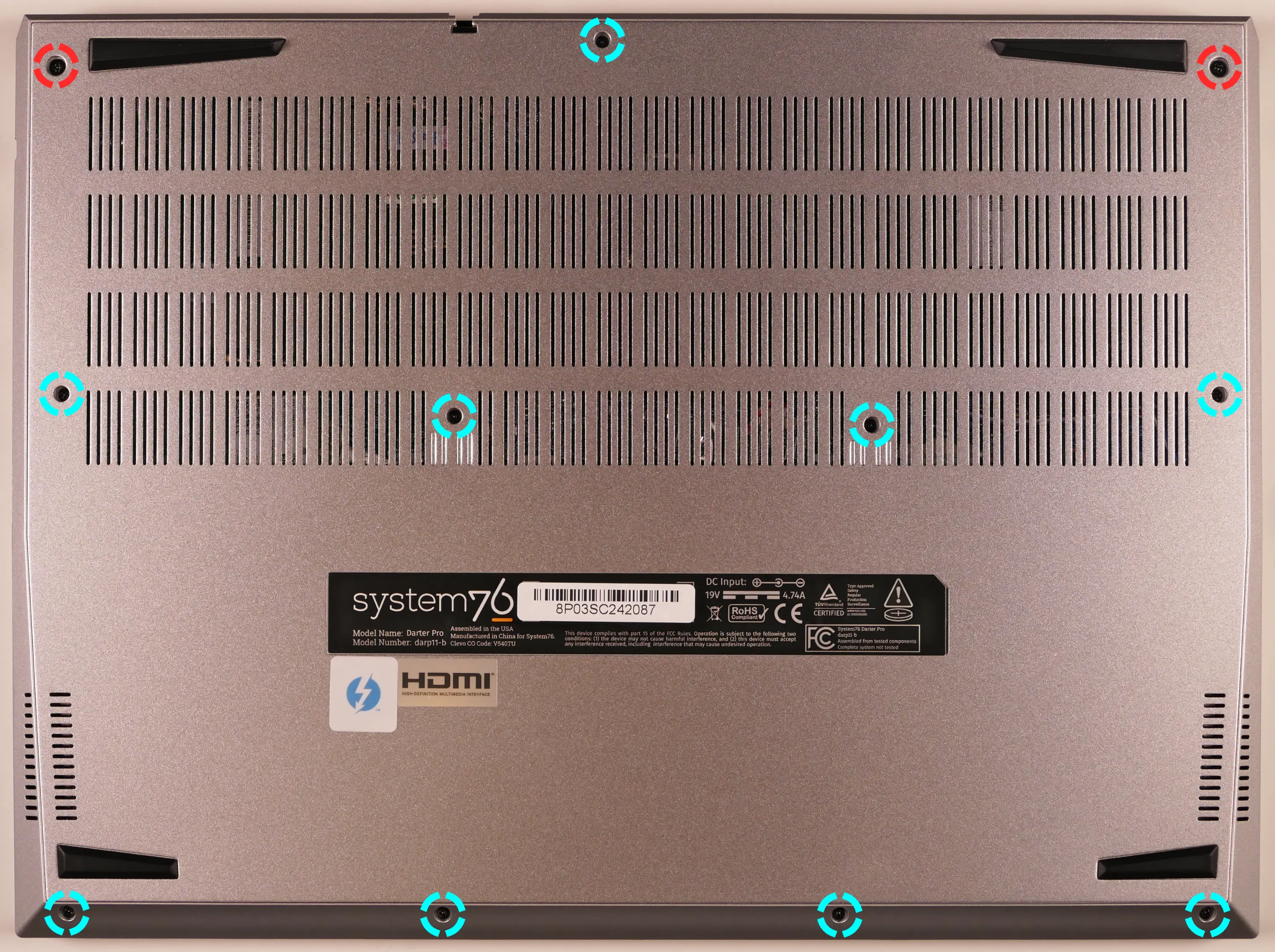 Bottom panel screws (darp11-b, 14“)