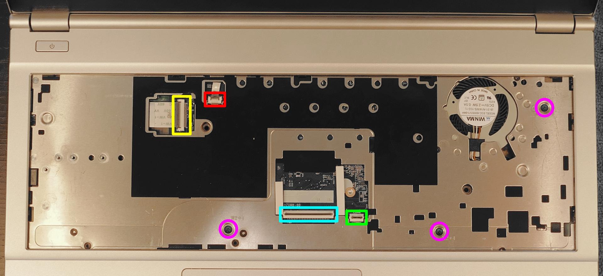Under-Keyboard Connectors