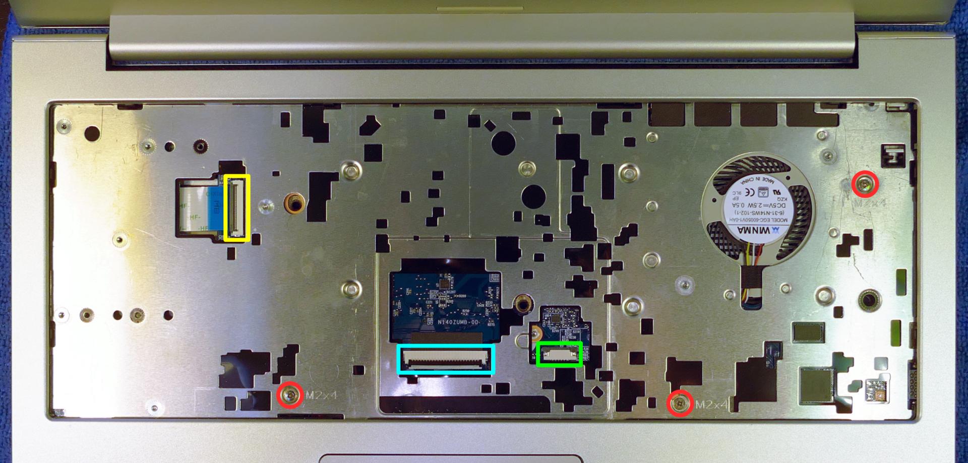 Under-Keyboard Connectors