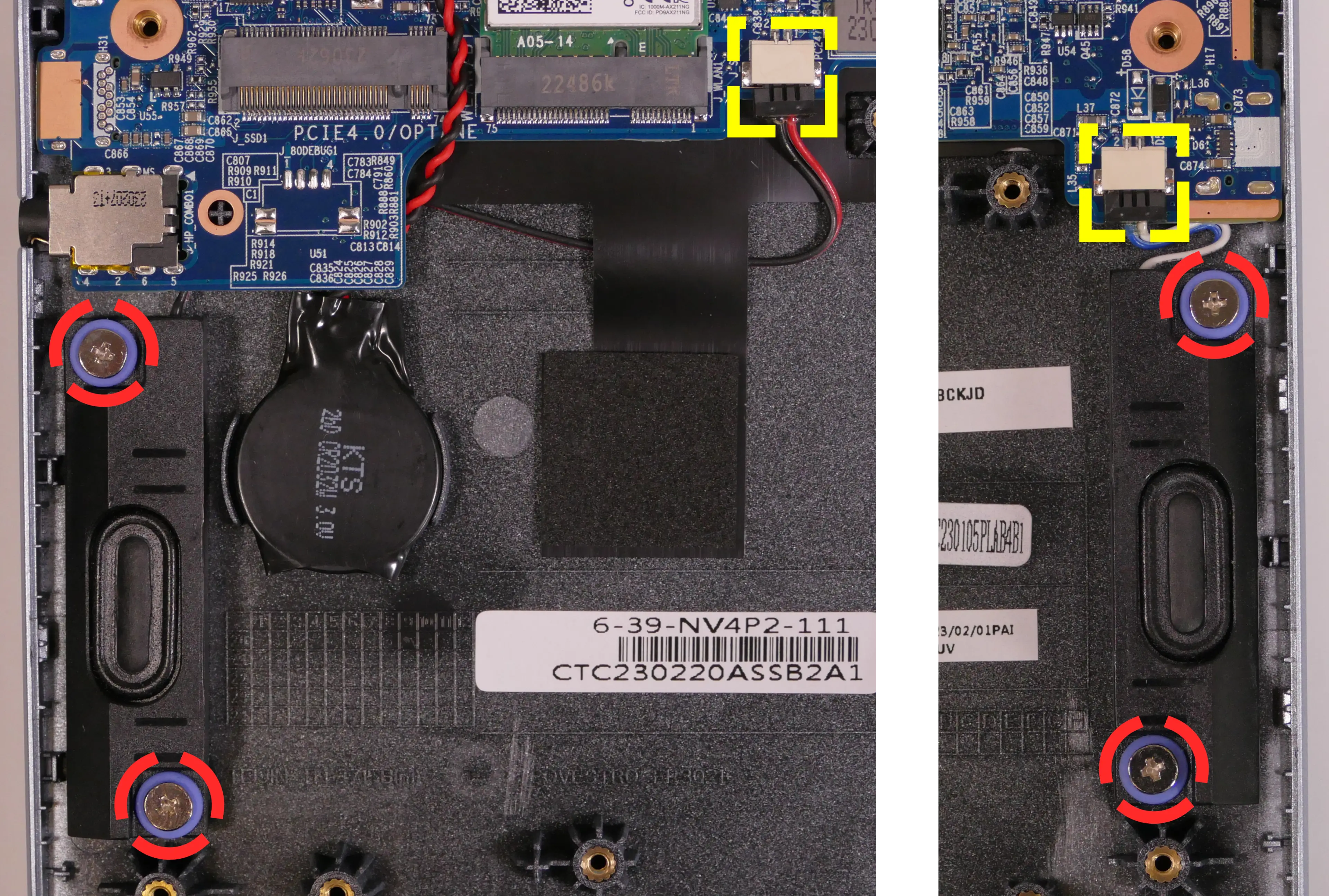 Speaker screws and connectors