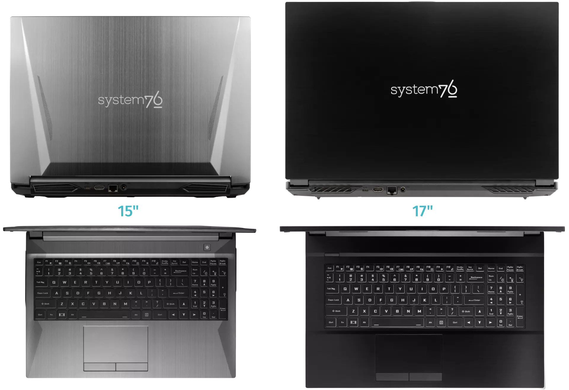 15“/17“ design comparison