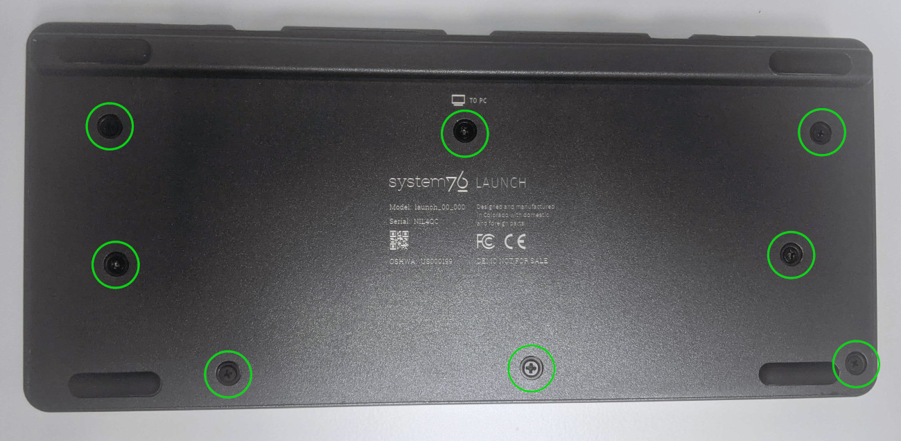 Removing bottom panel screws