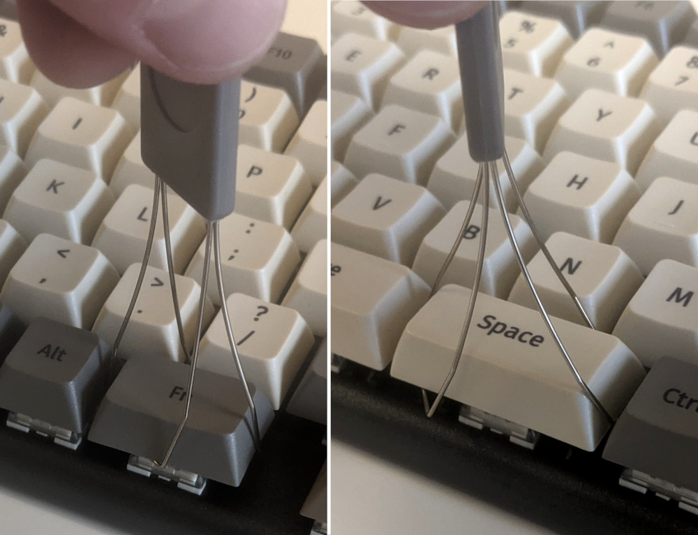 Pulling larger keycaps