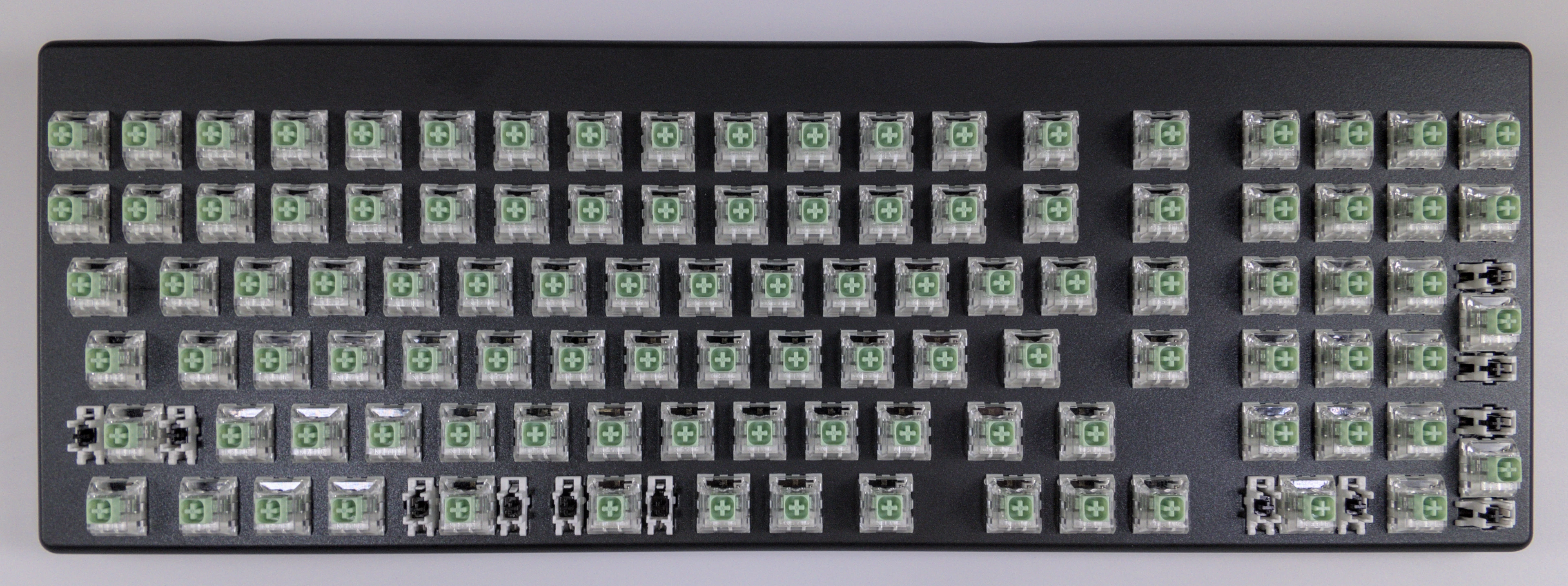 Launch Heavy with all keycaps removed