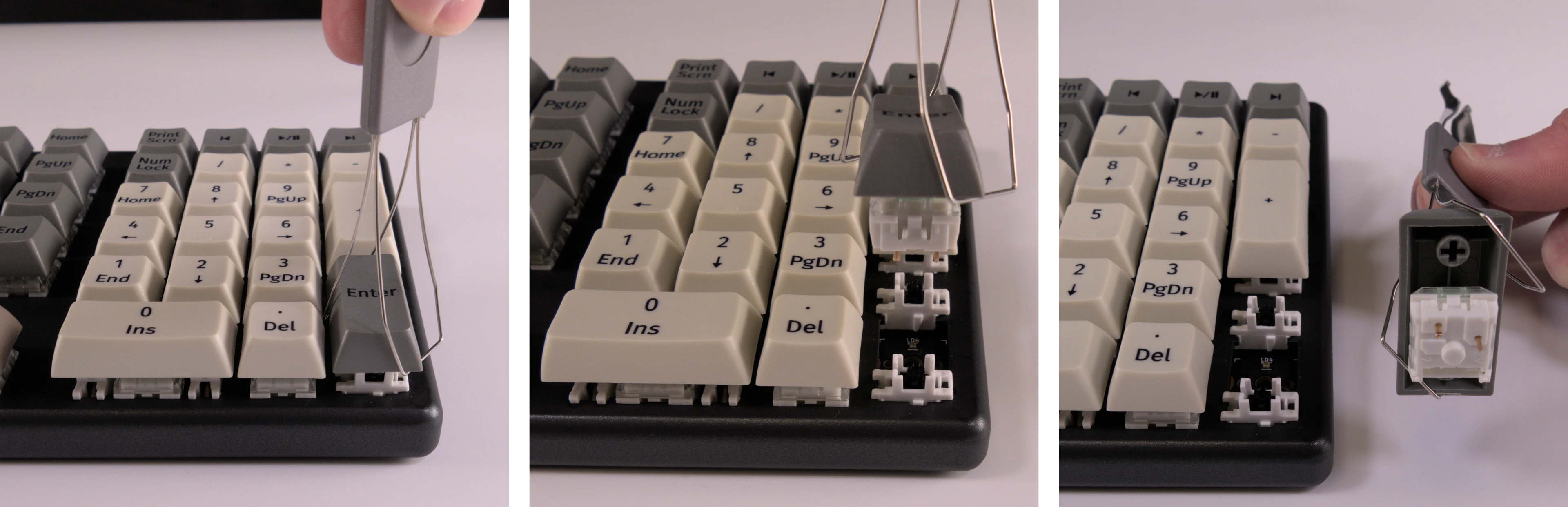 Removing vertical keycap