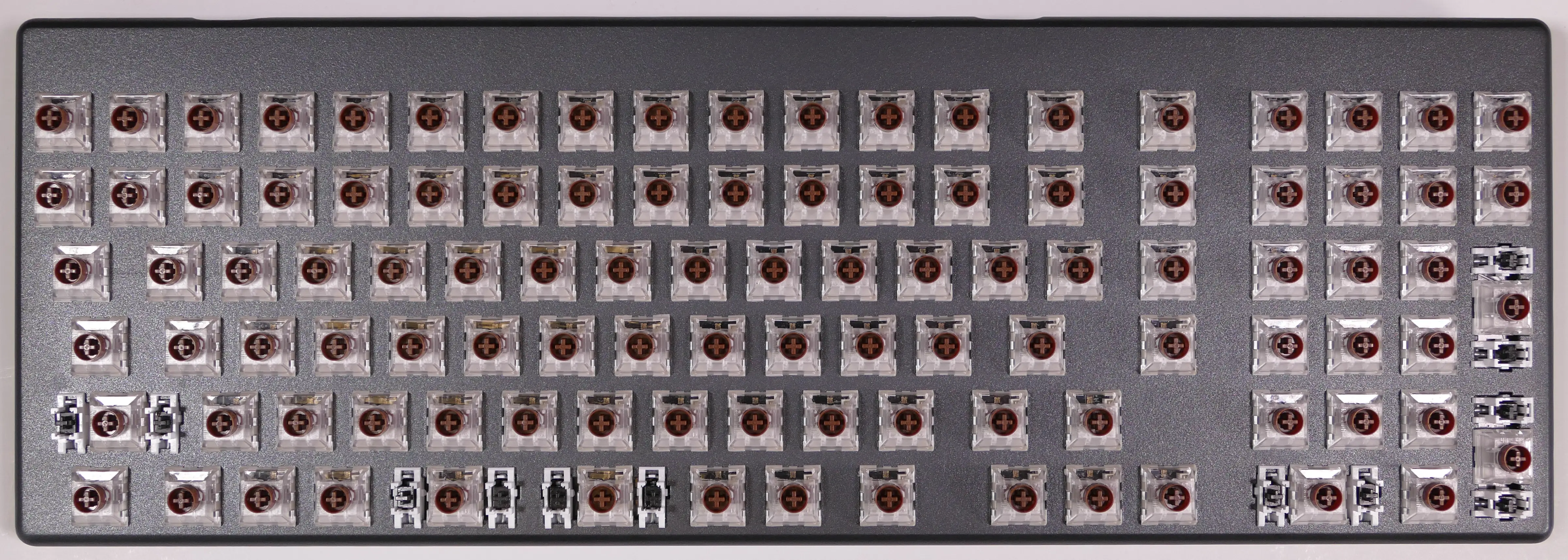 Launch Heavy with all keycaps removed