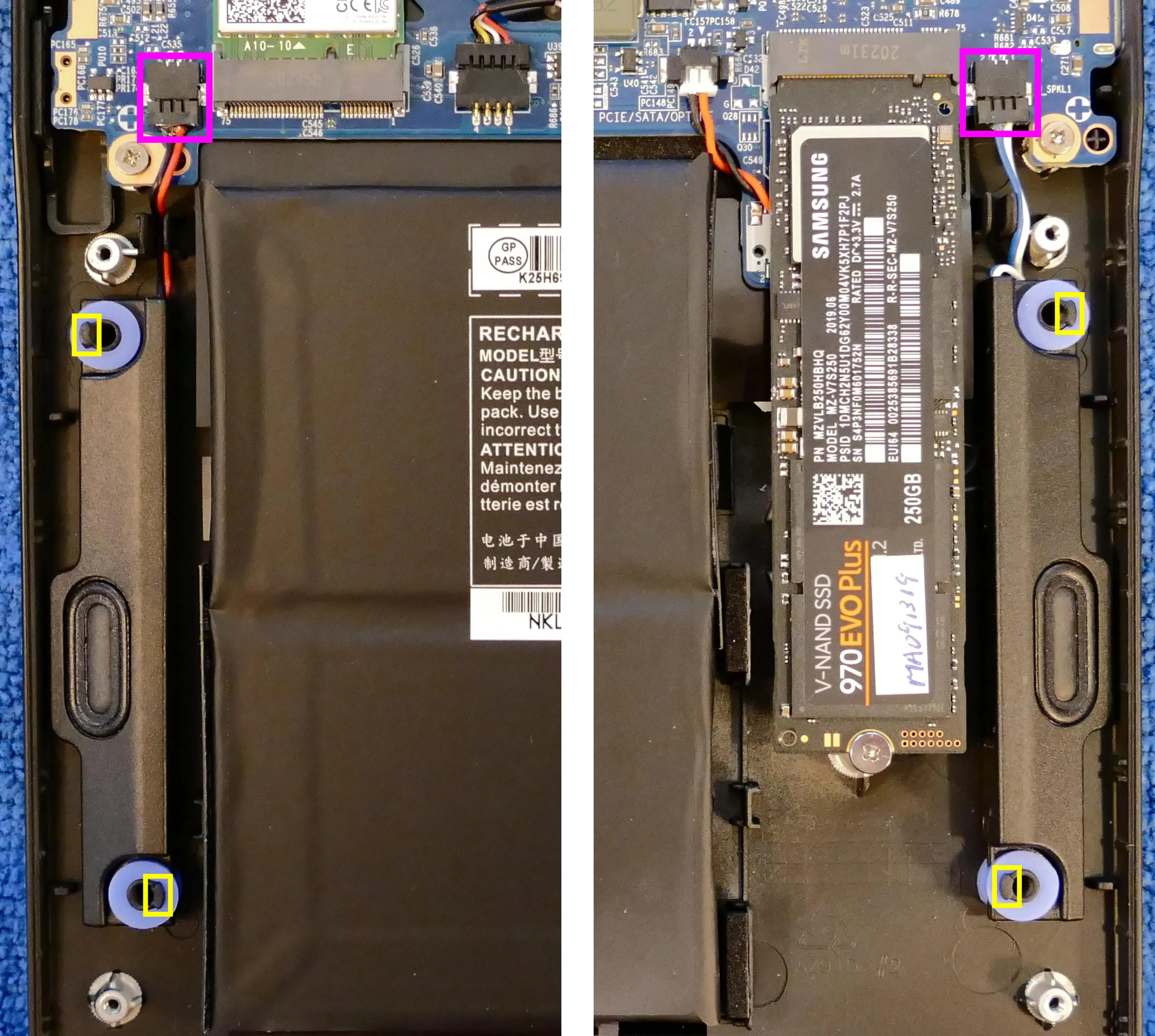 Speaker wires and tabs