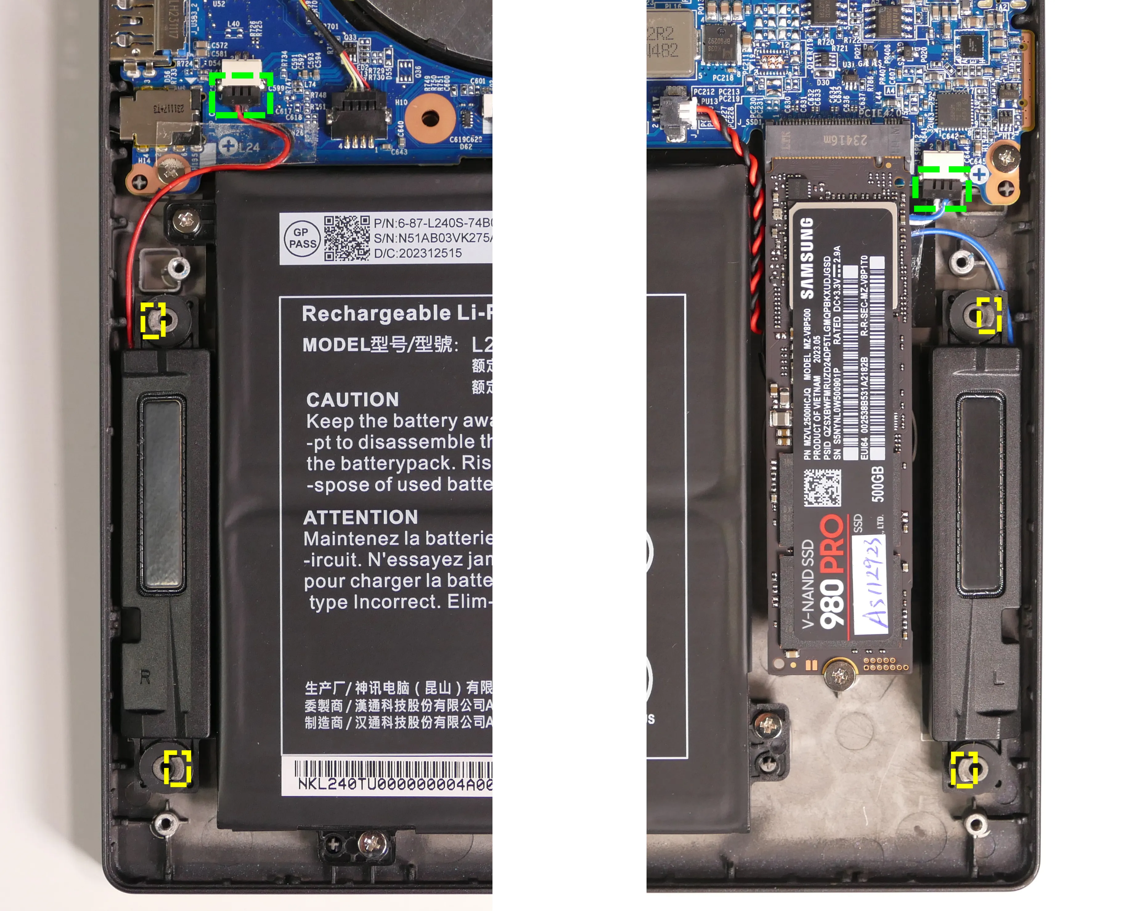 Speaker wires and tabs