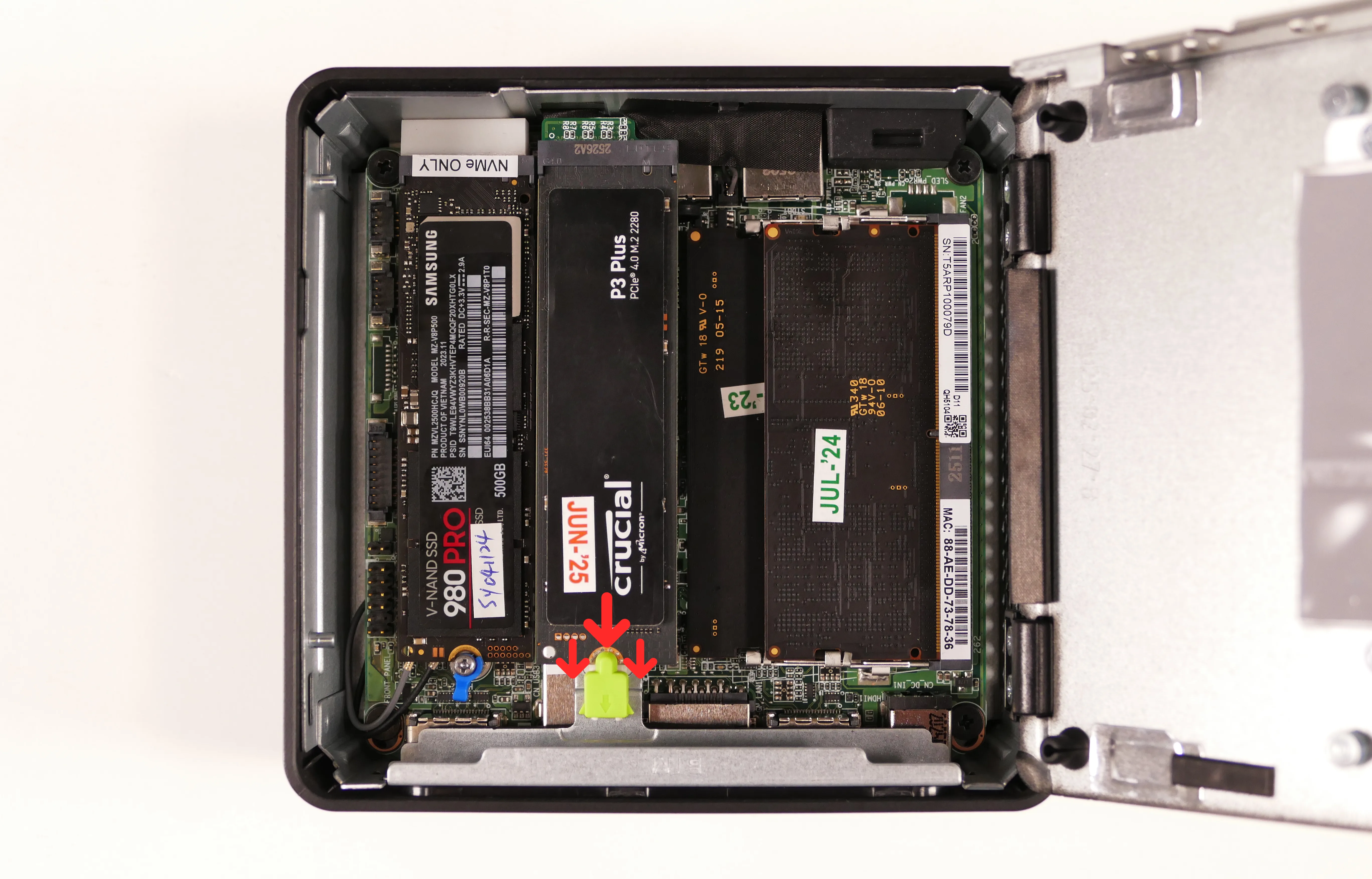 Extra storage drive removal