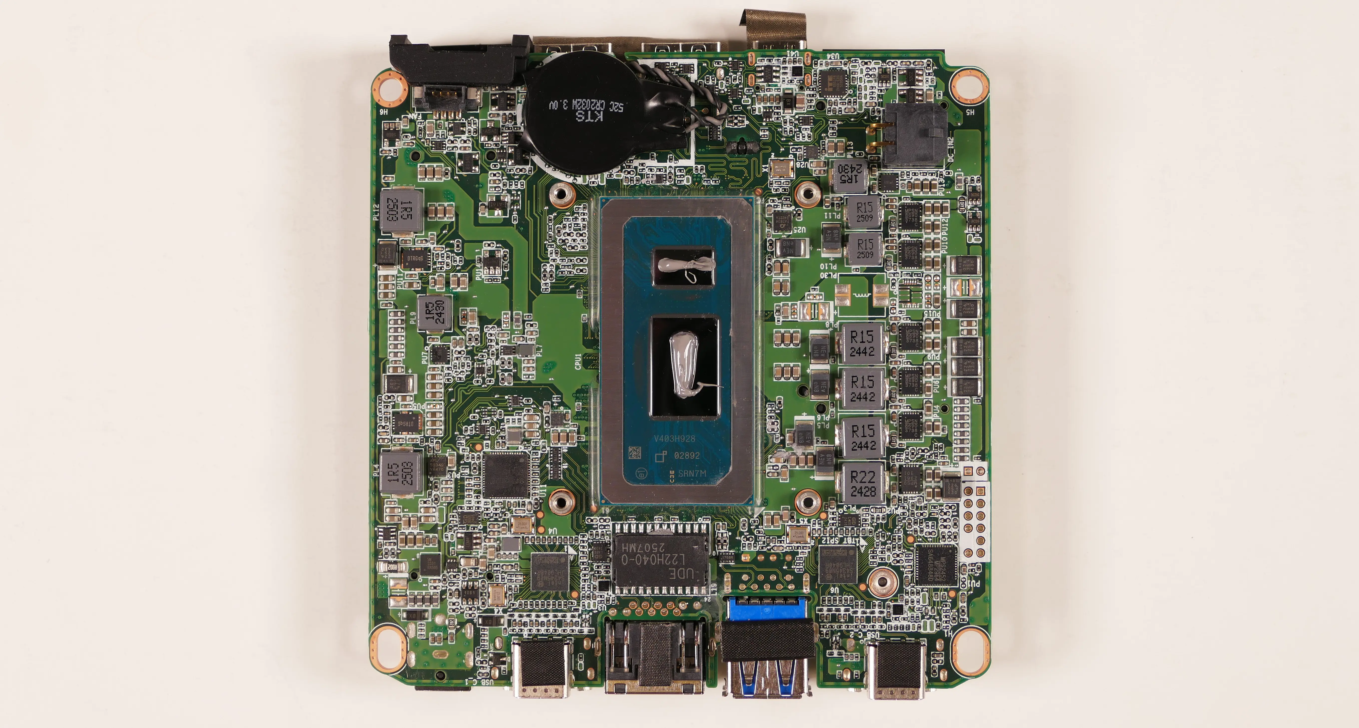 Thermal paste applied to CPU
