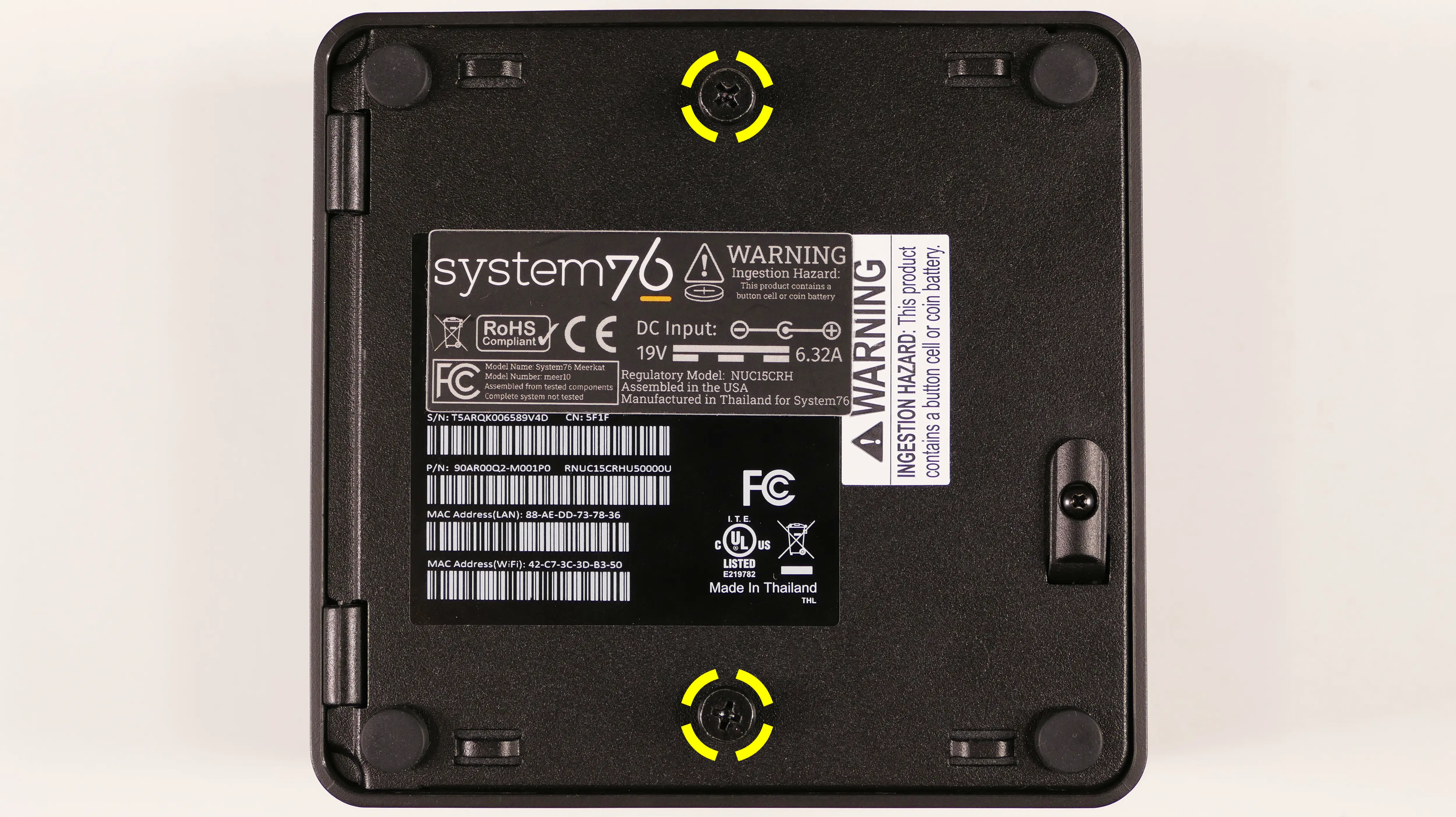 VESA mount screws in Meerkat