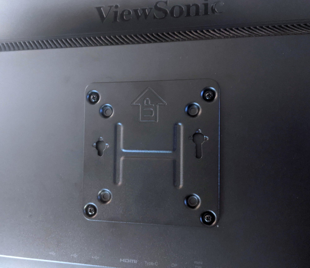 Adapter installed on monitor