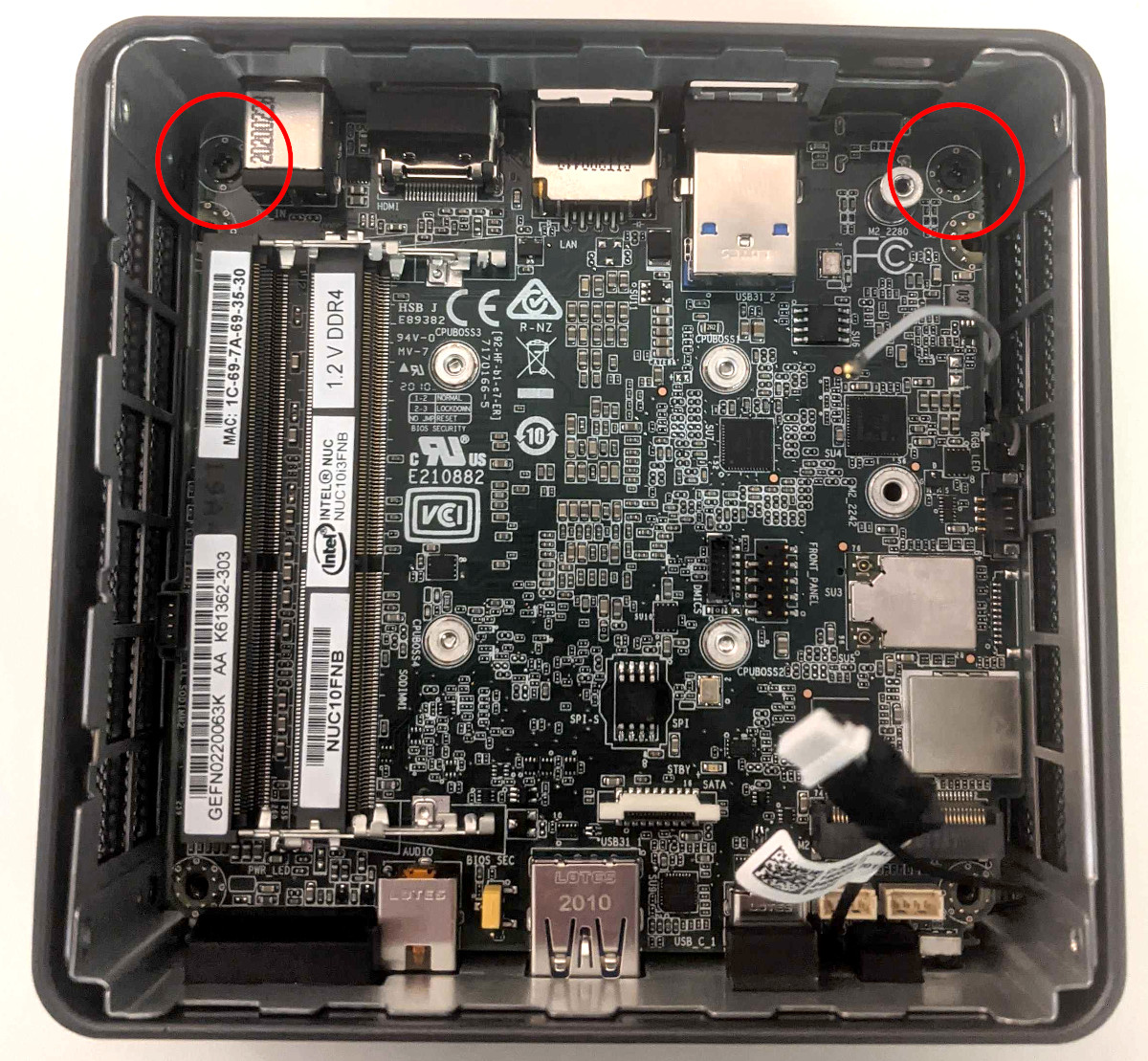 Motherboard mounting screws