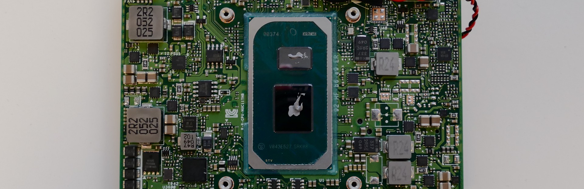 Thermal paste applied to CPU