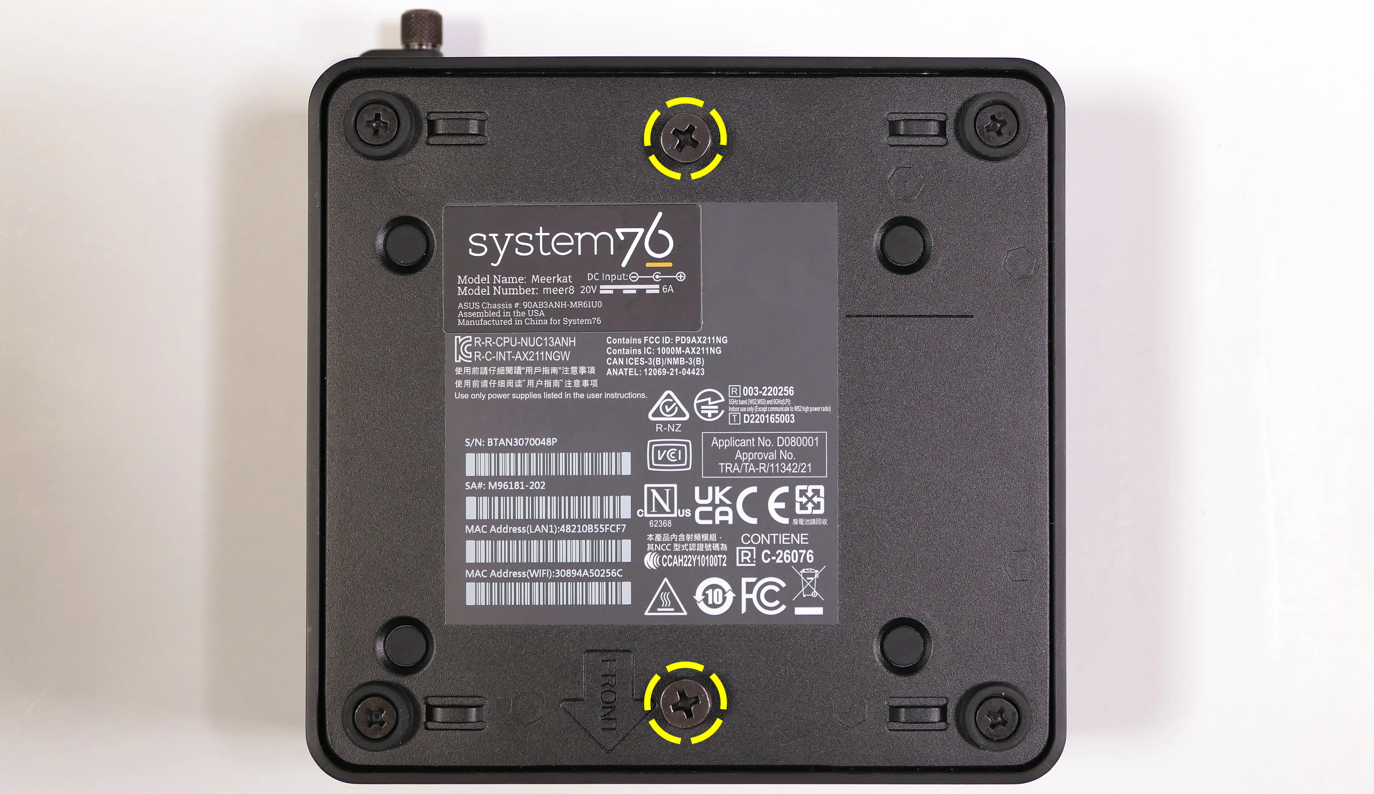 VESA mount screws in Meerkat