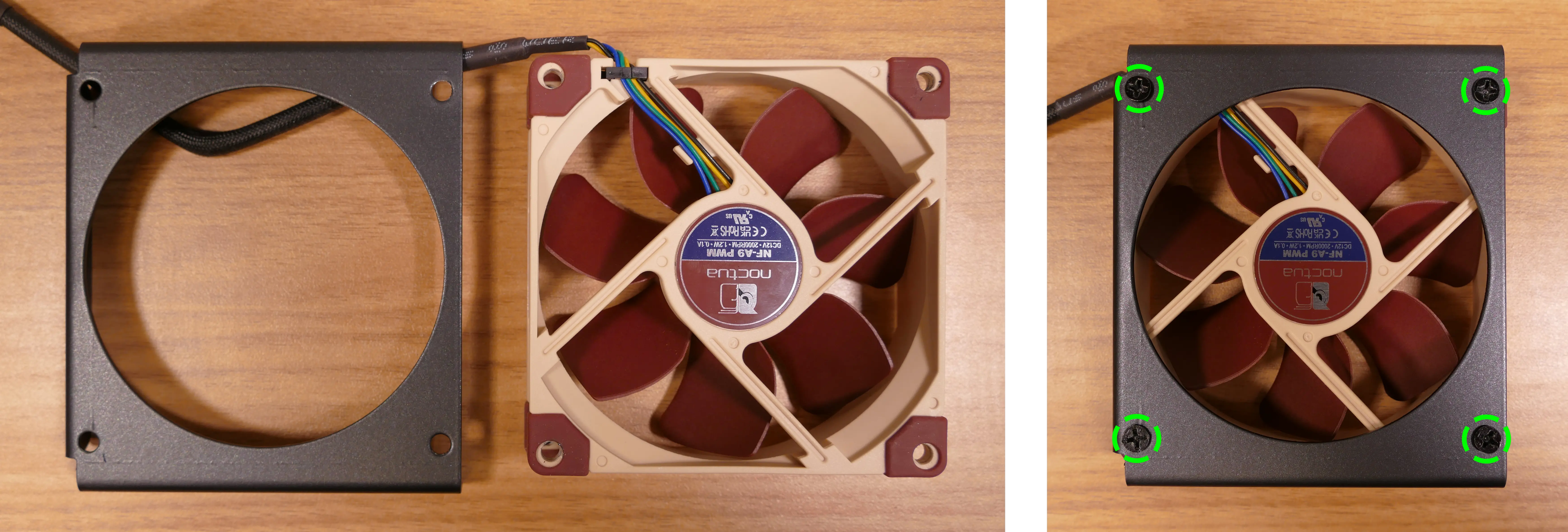 CPU duct fan installation