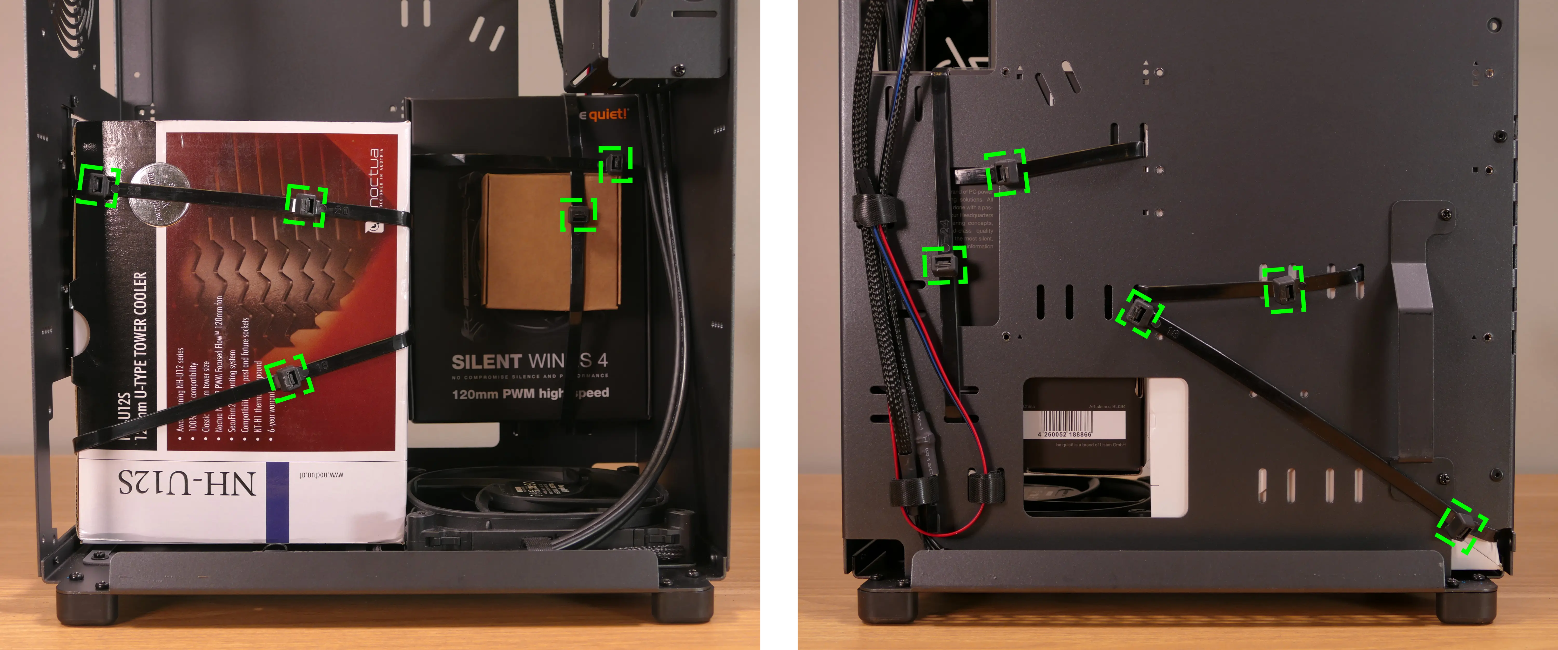 Accessory box zip ties