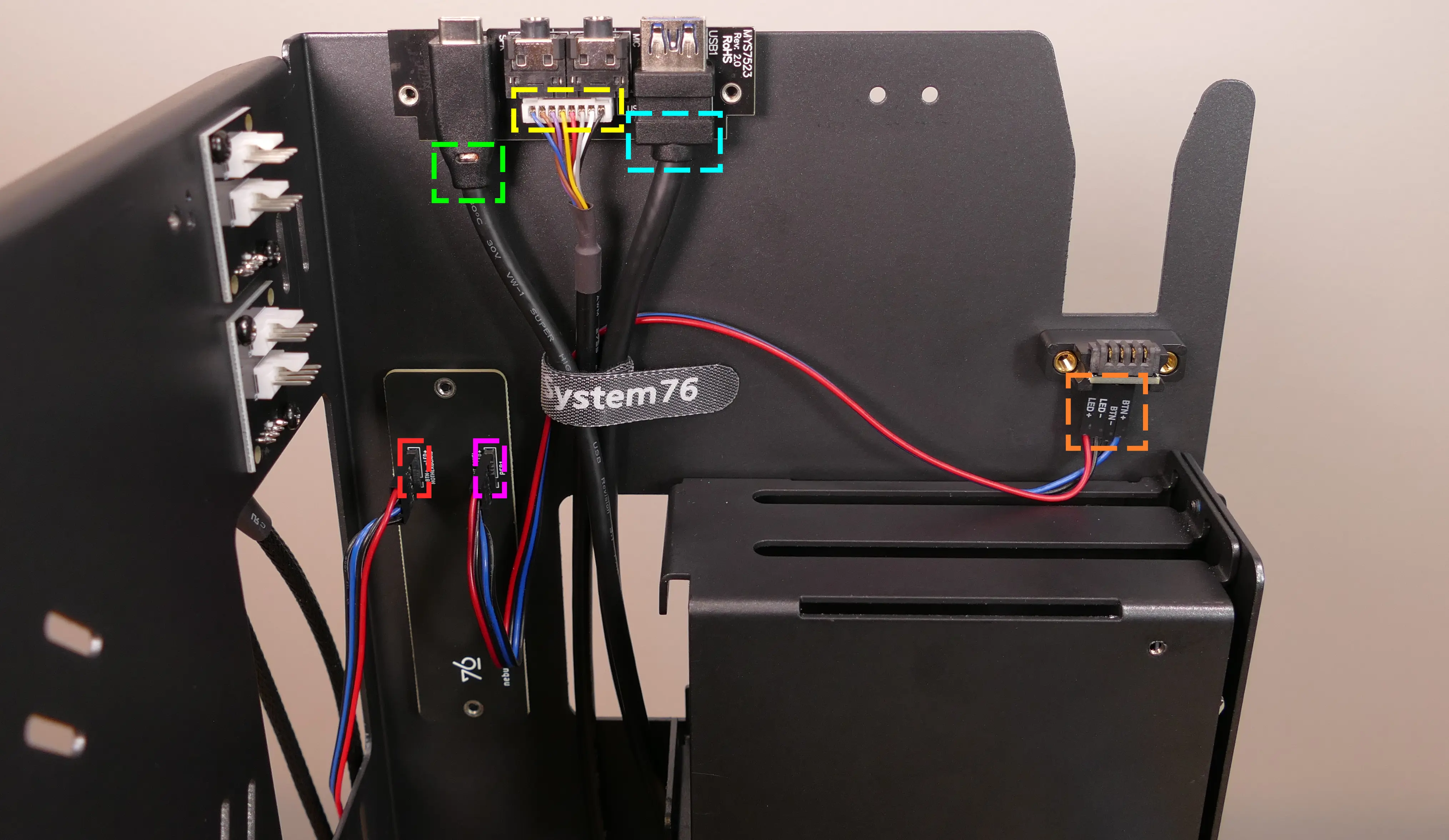 Front daughterboard connectors