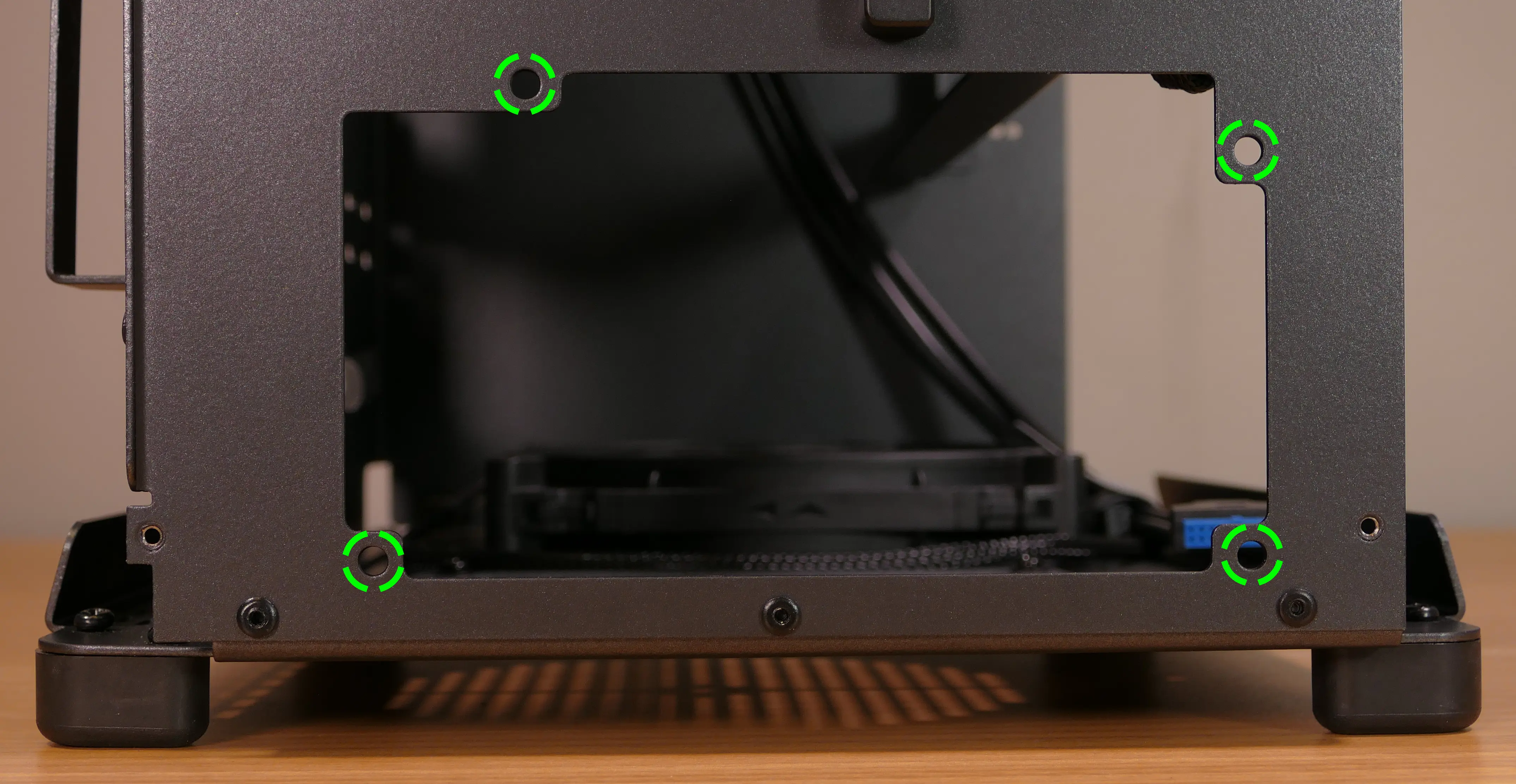 Power supply screw holes