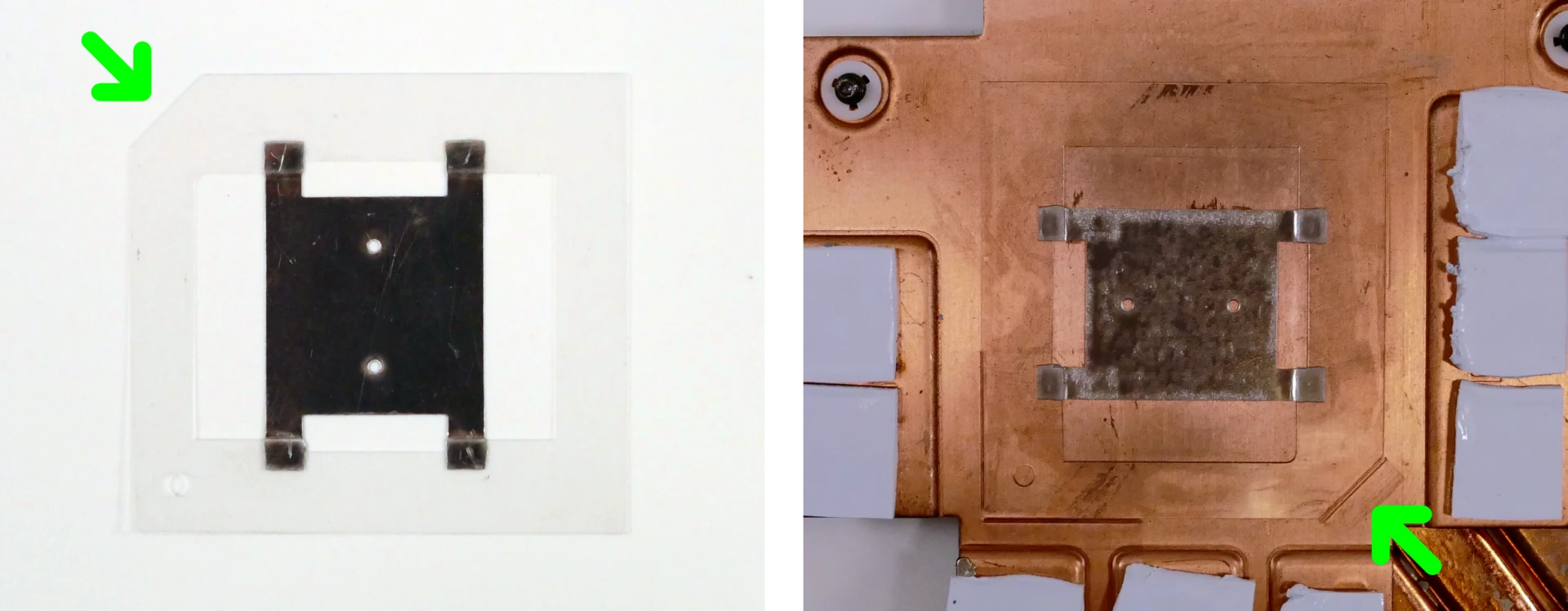 Heat-conductive metal application