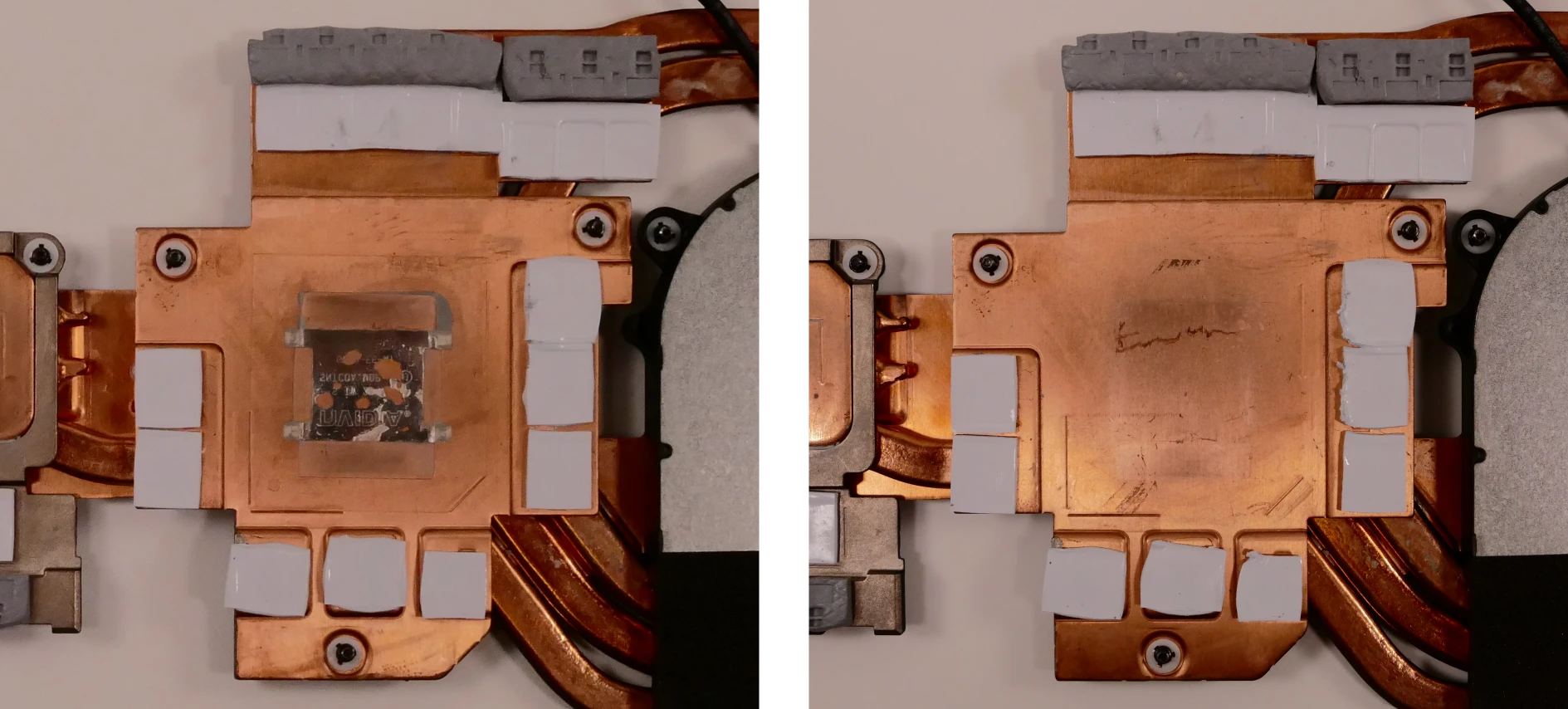 Heat-conductive metal removal