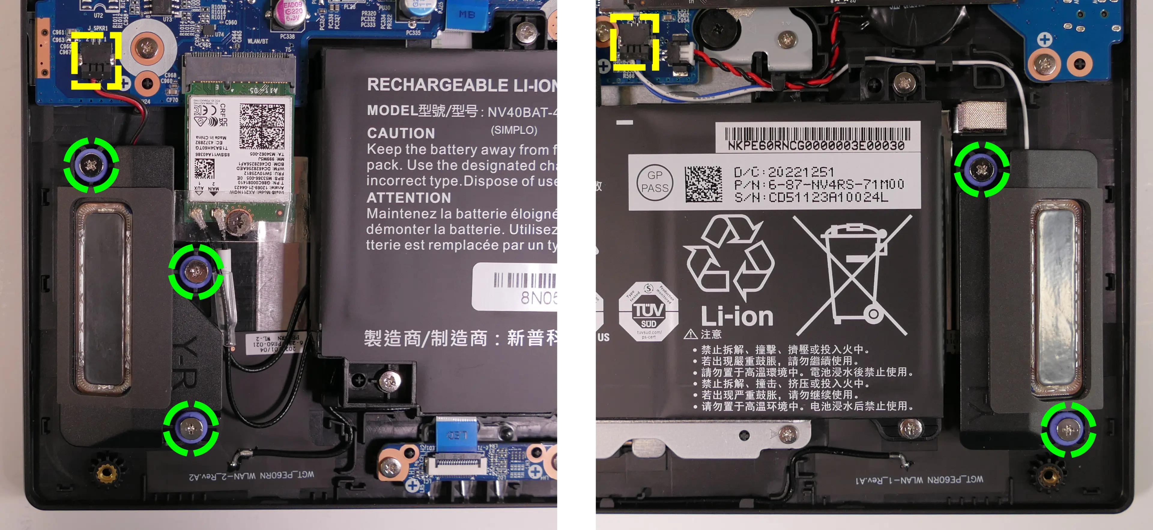 Speaker screws and connectors