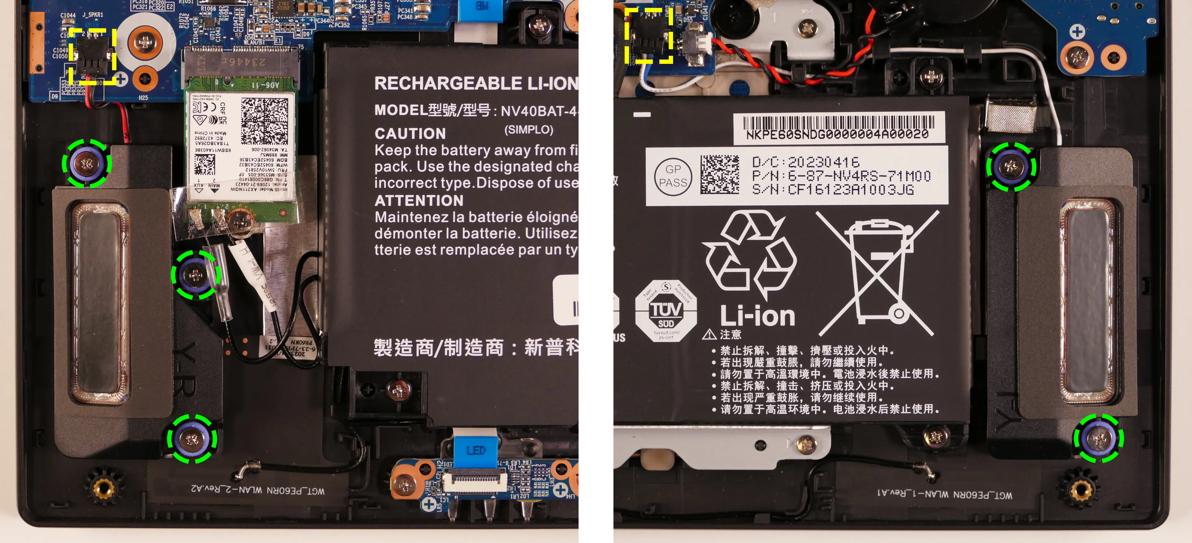 Speaker screws and connectors