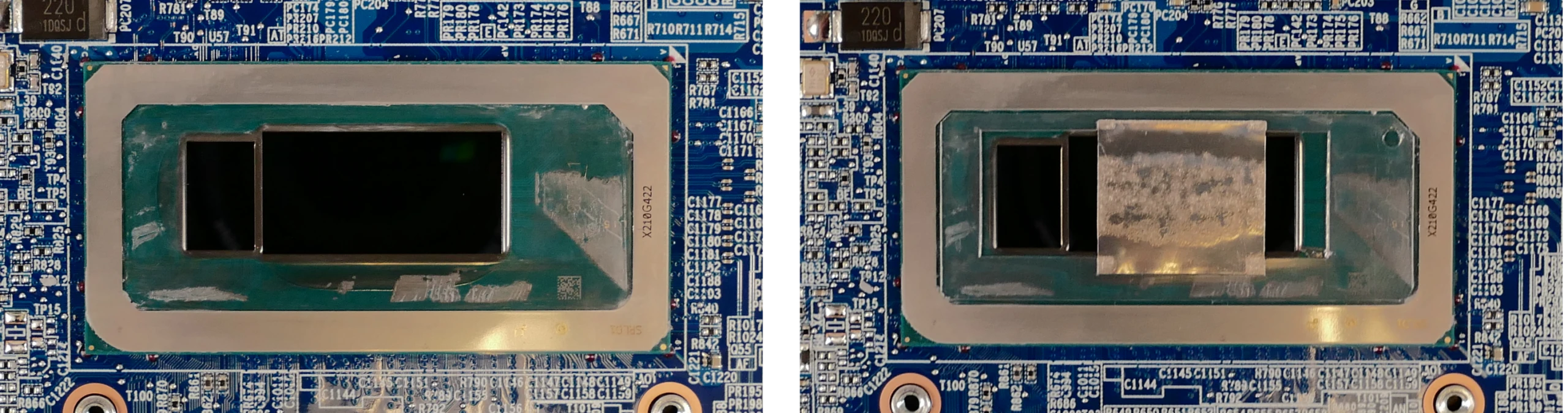 CPU heat-conductive metal application
