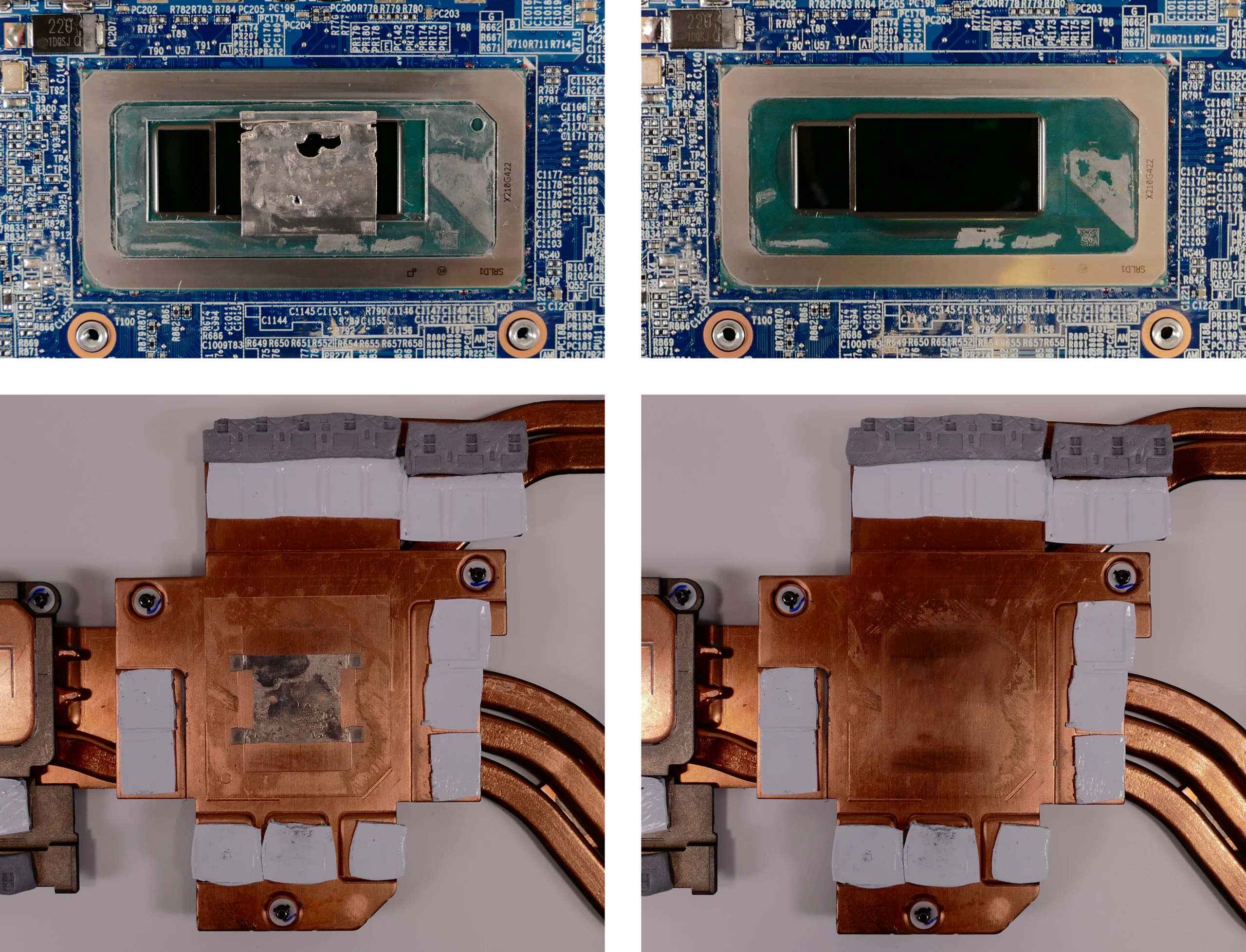 Heat-conductive metal removal