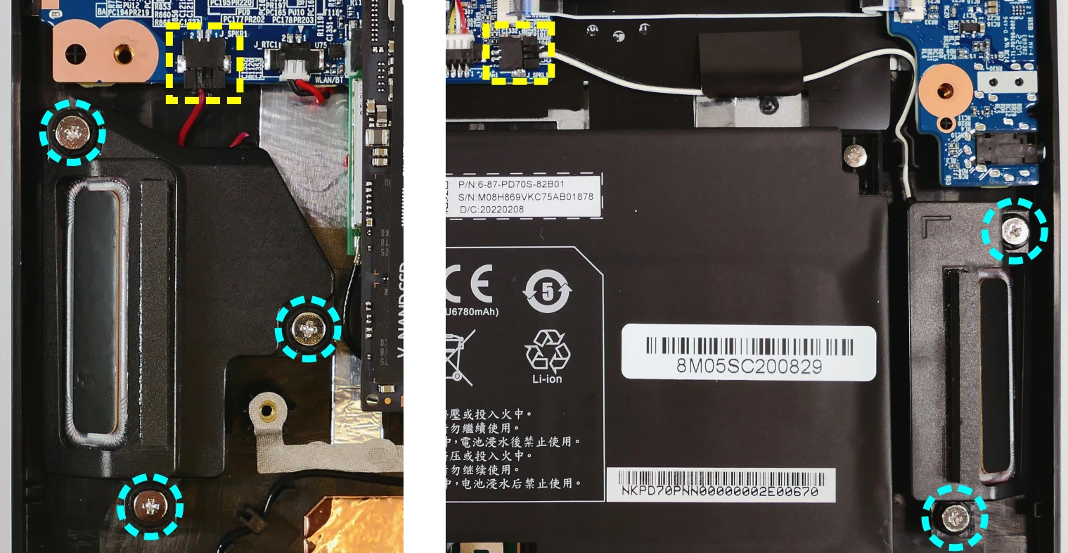 Speaker screws and connectors