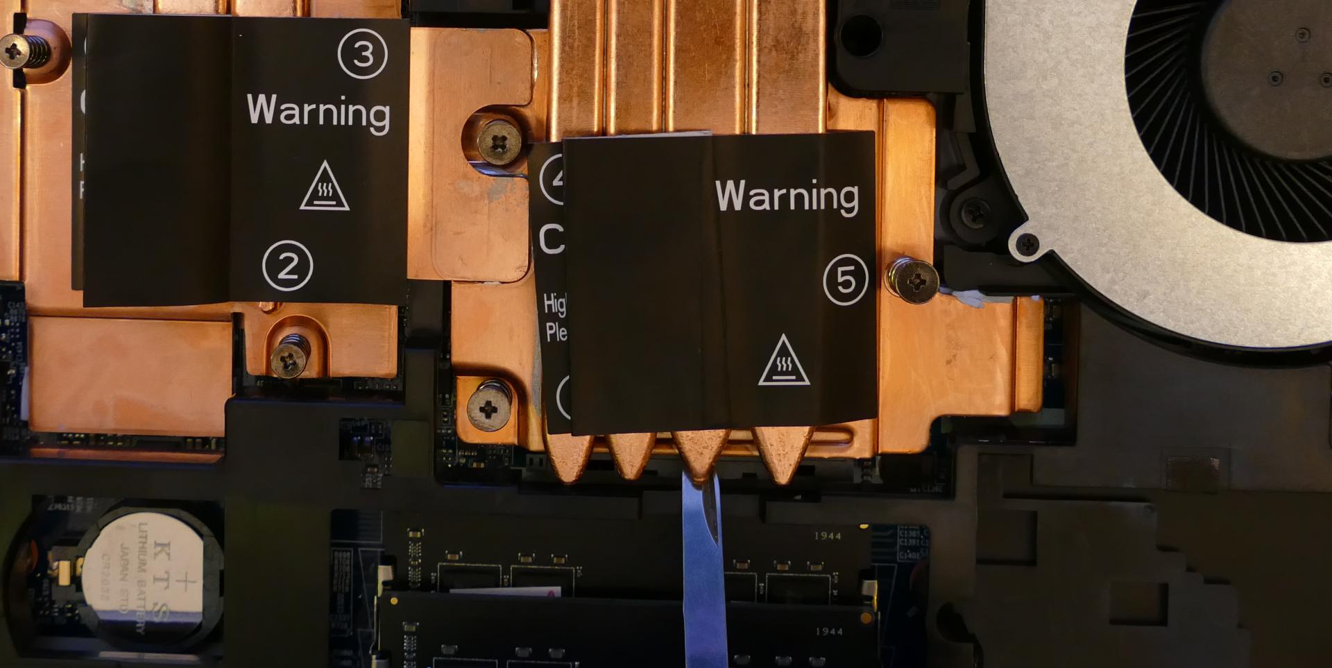 Prying off the heatsink