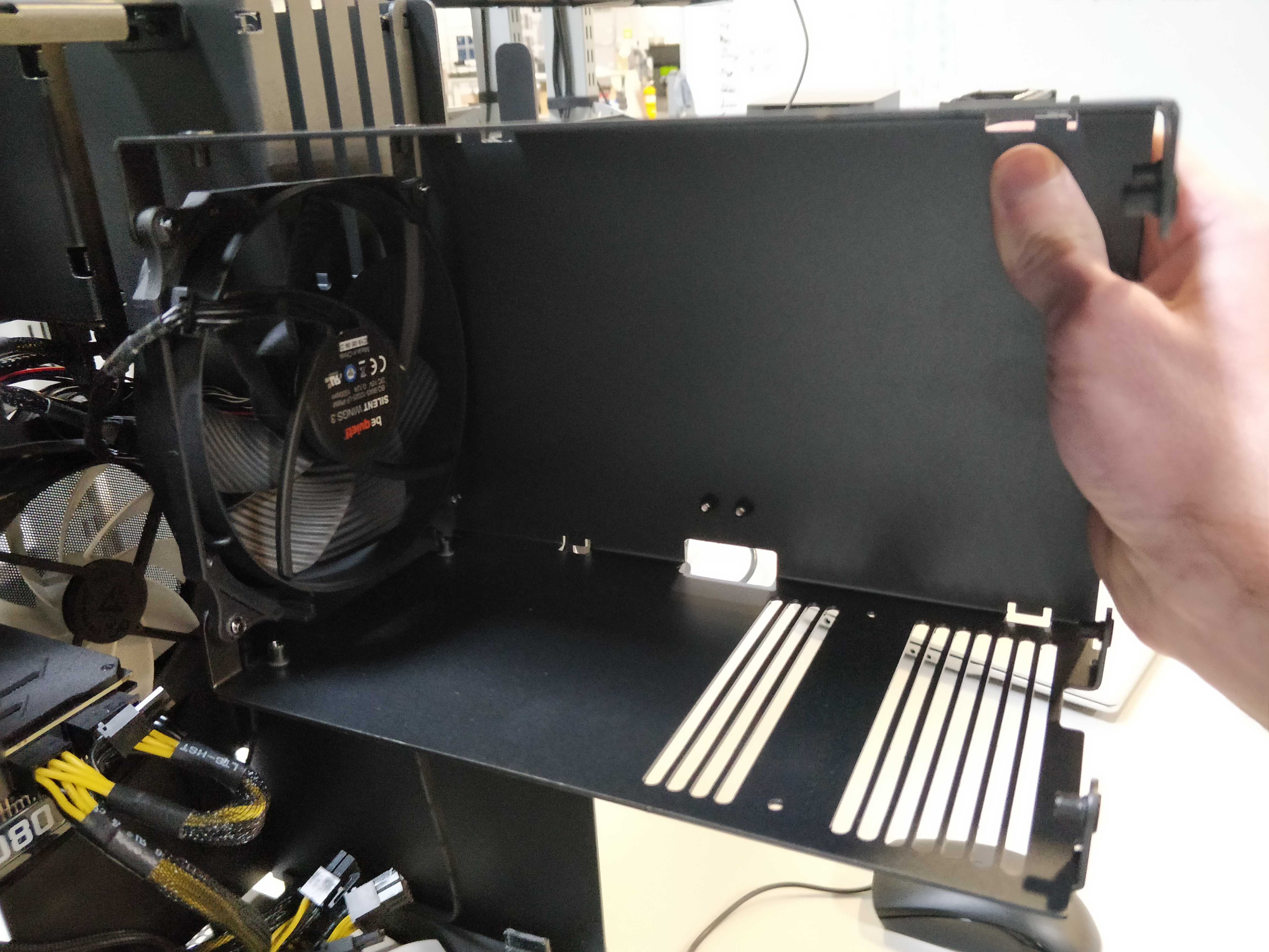 Internal view of the CPU Cooler duct