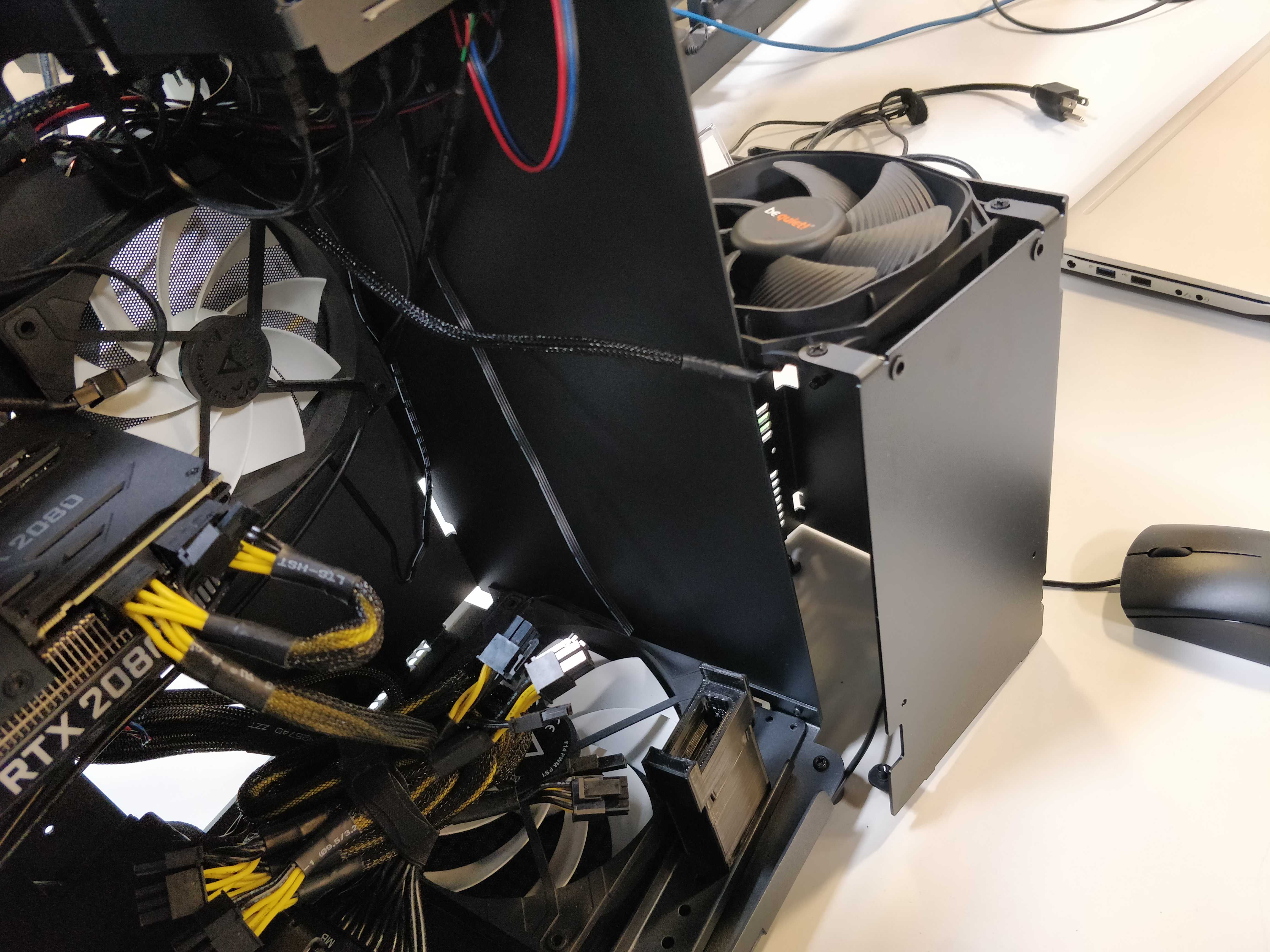 Cooler and fan set aside