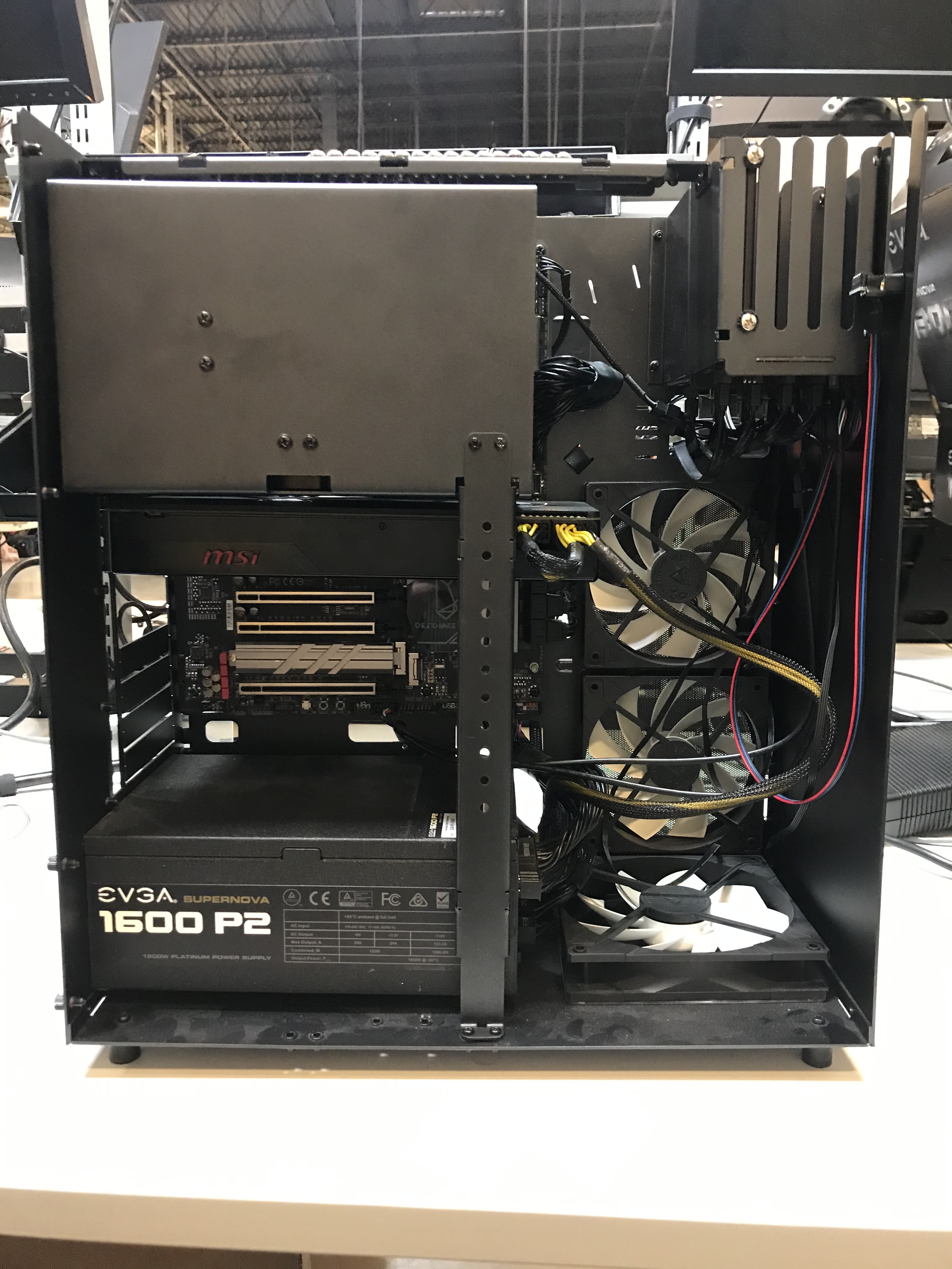 Thelio internals with Top Case completely removed