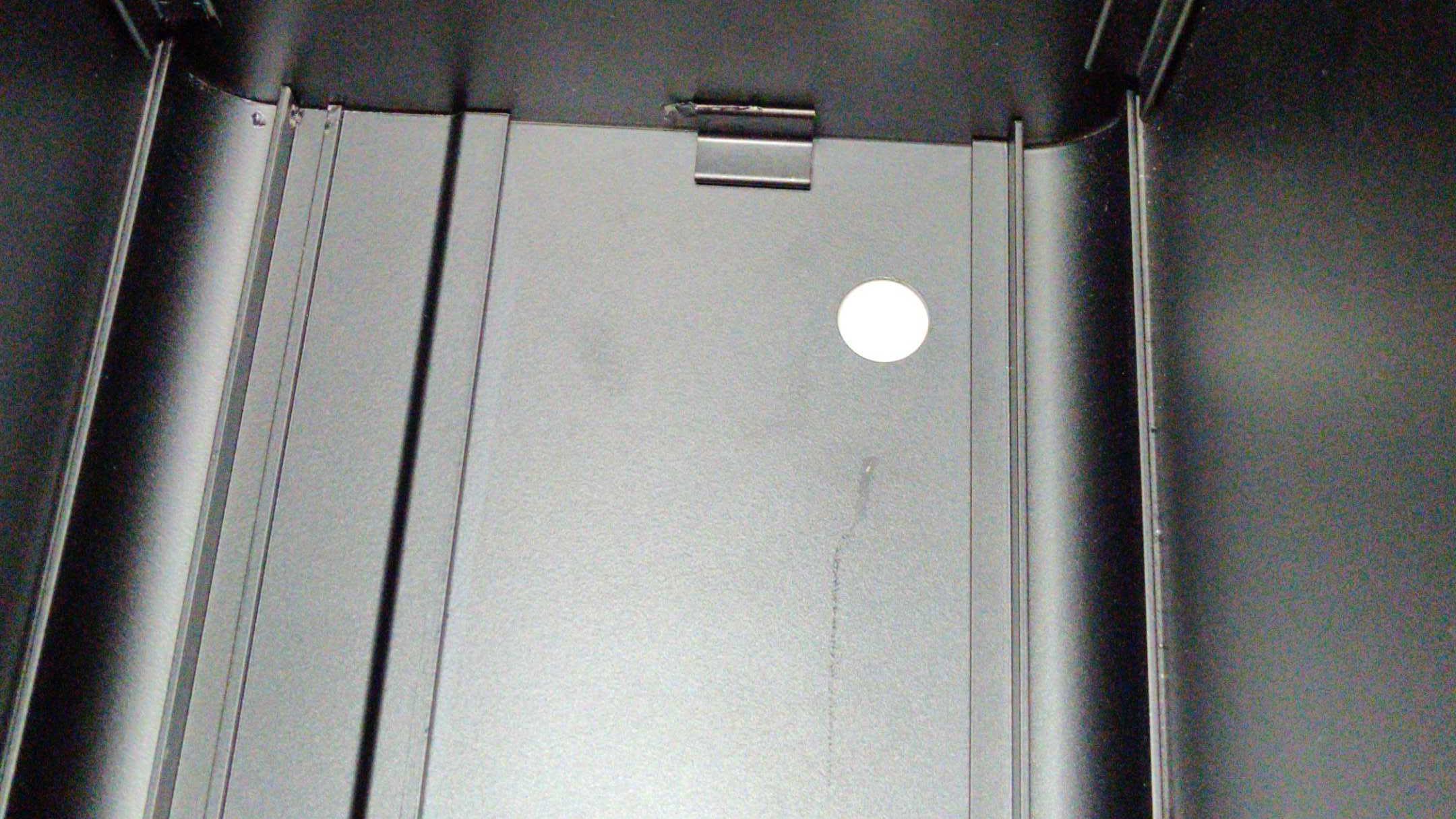 Empty power button hole