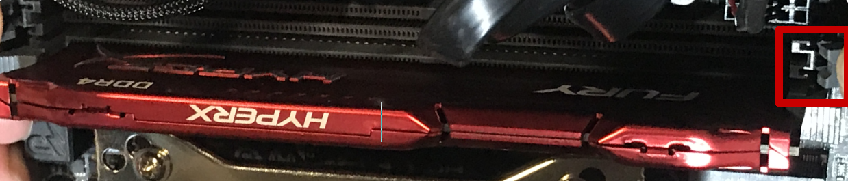 Accessing the RAM release clips