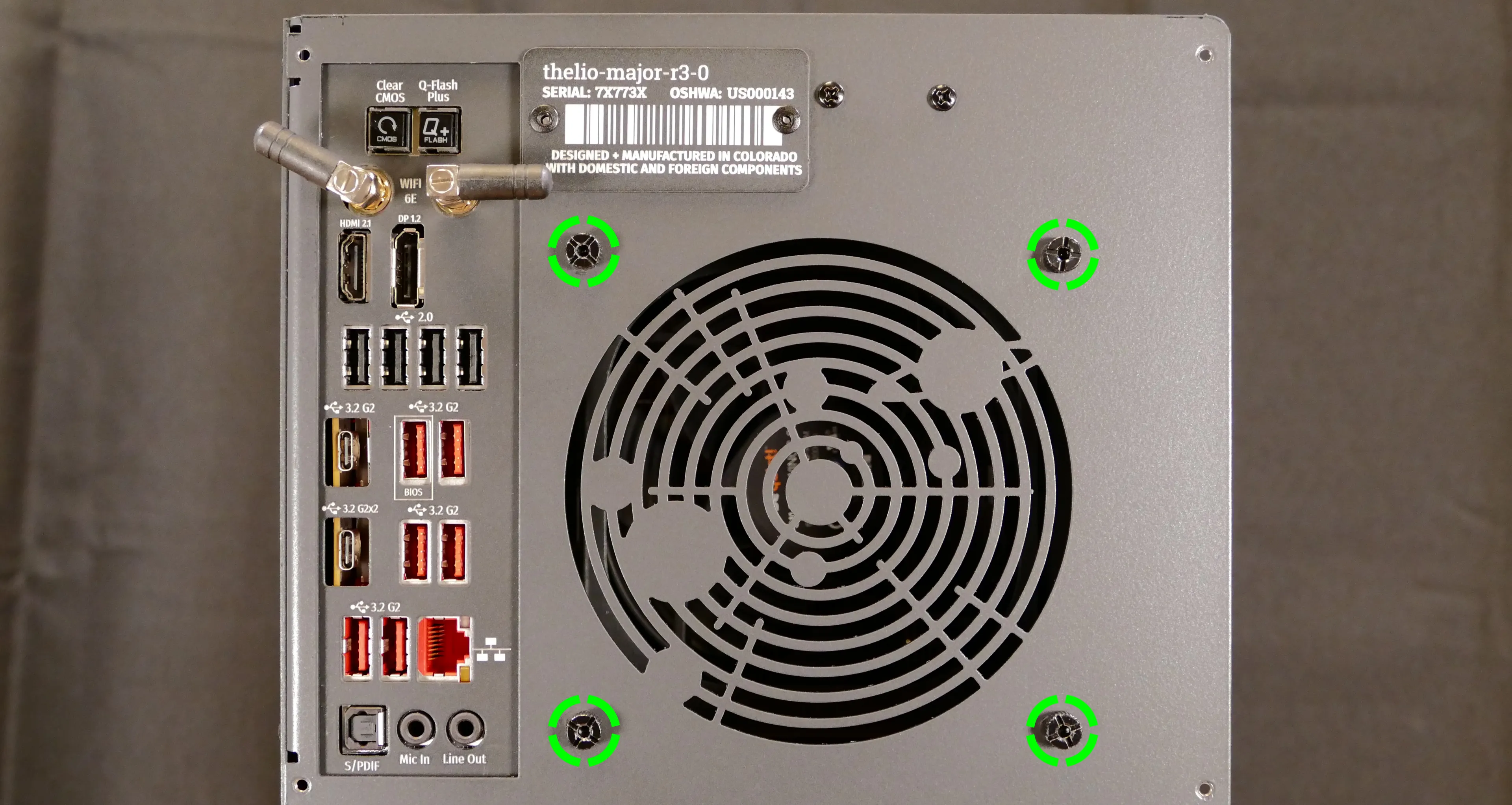 CPU duct screws (external)